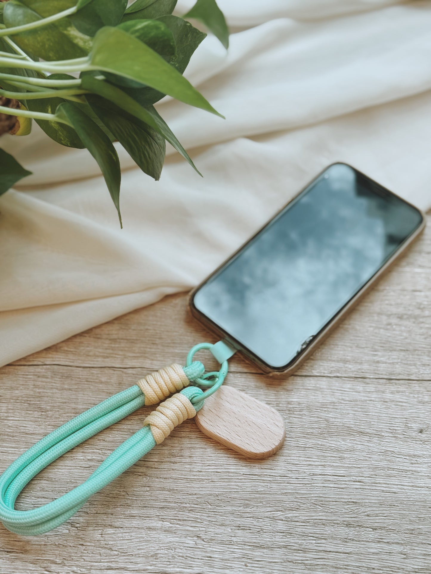KIN | Phone Wristlet Wood Charm