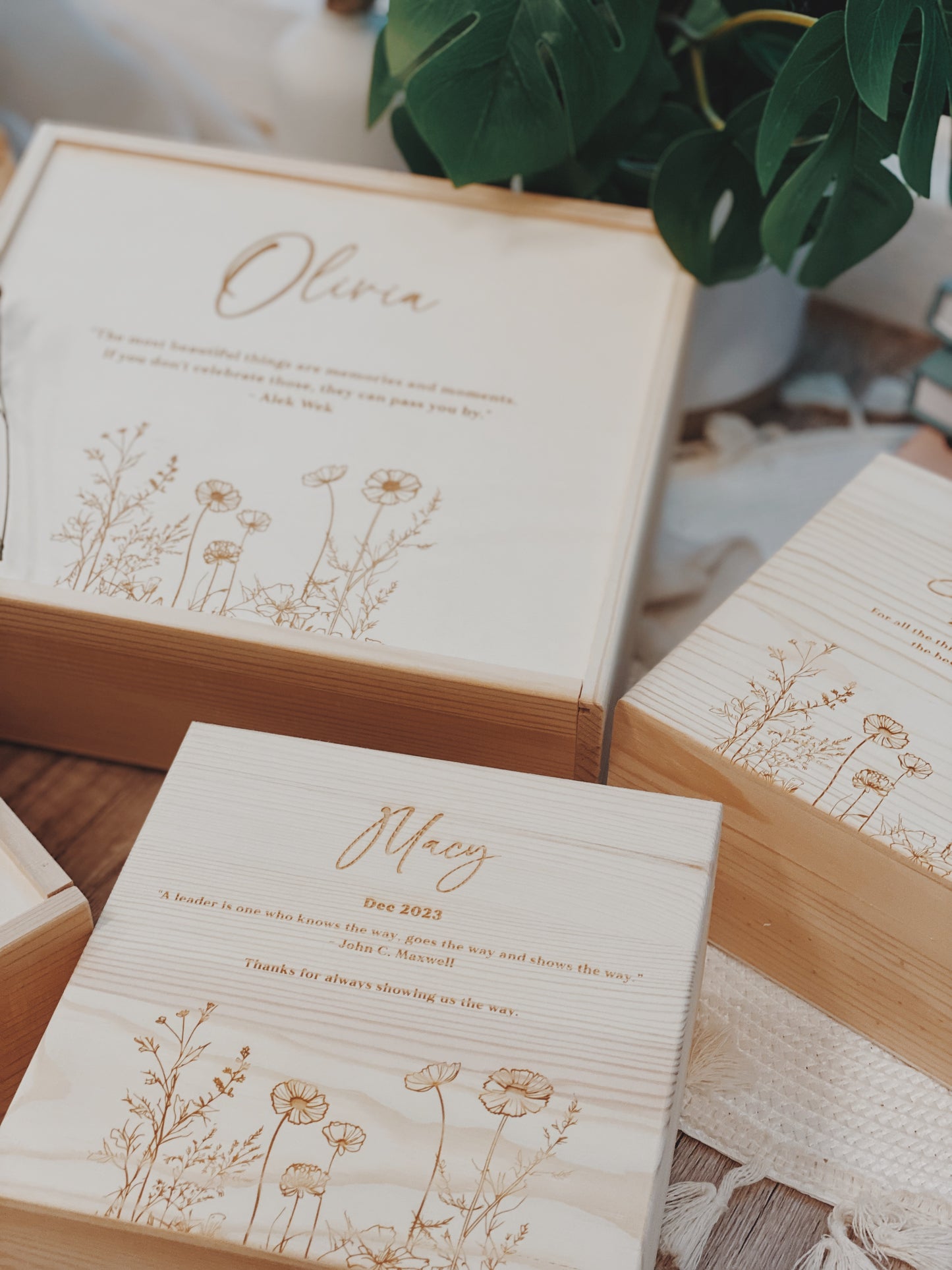 Wildflowers Mindful Keepsake Box - Square