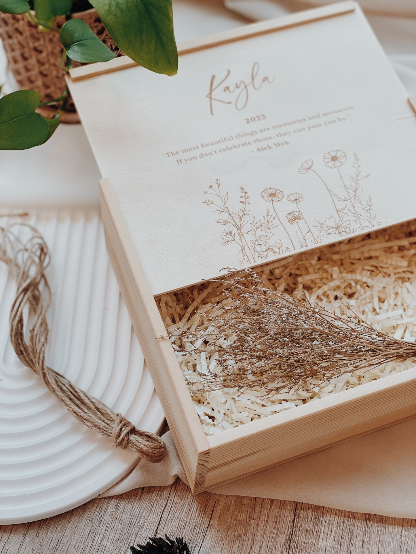 Wildflowers Keepsake Box - Sliding