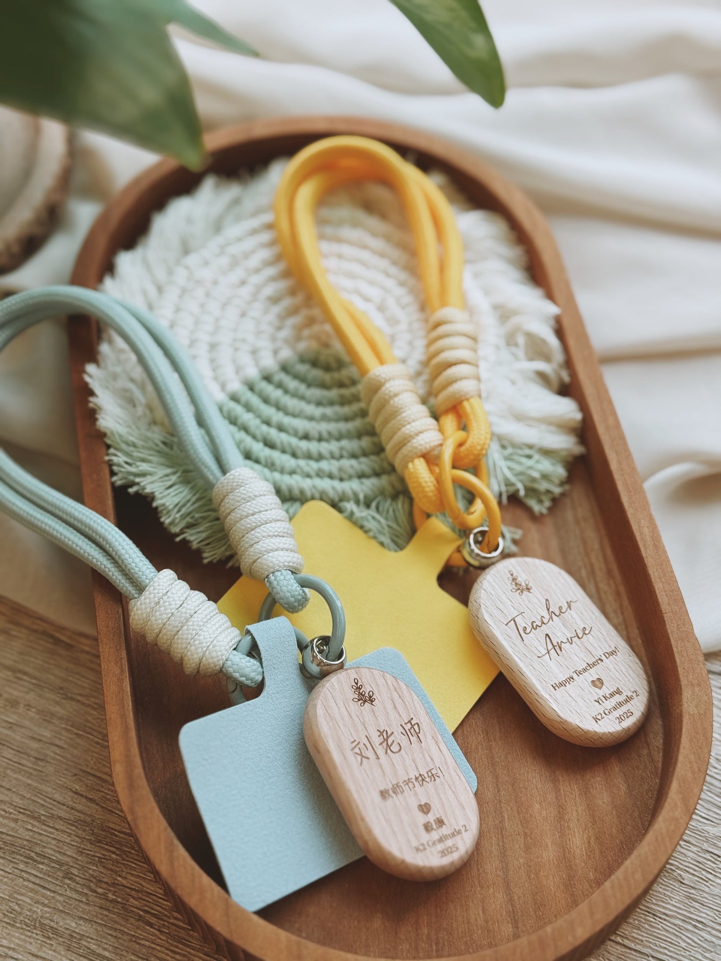 KIN | Phone Wristlet Wood Charm