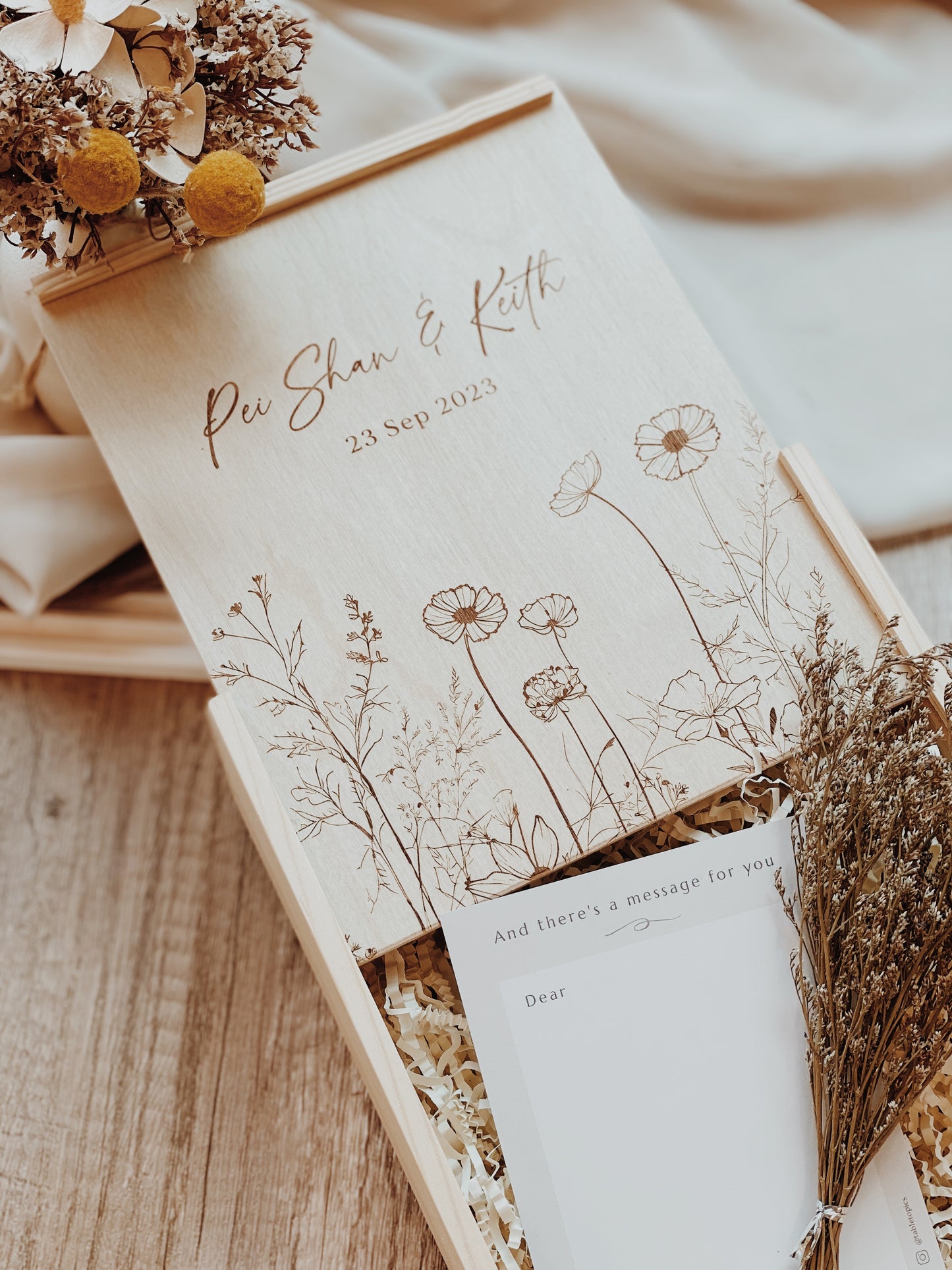 Wildflowers Mindful Keepsake Box - Sliding