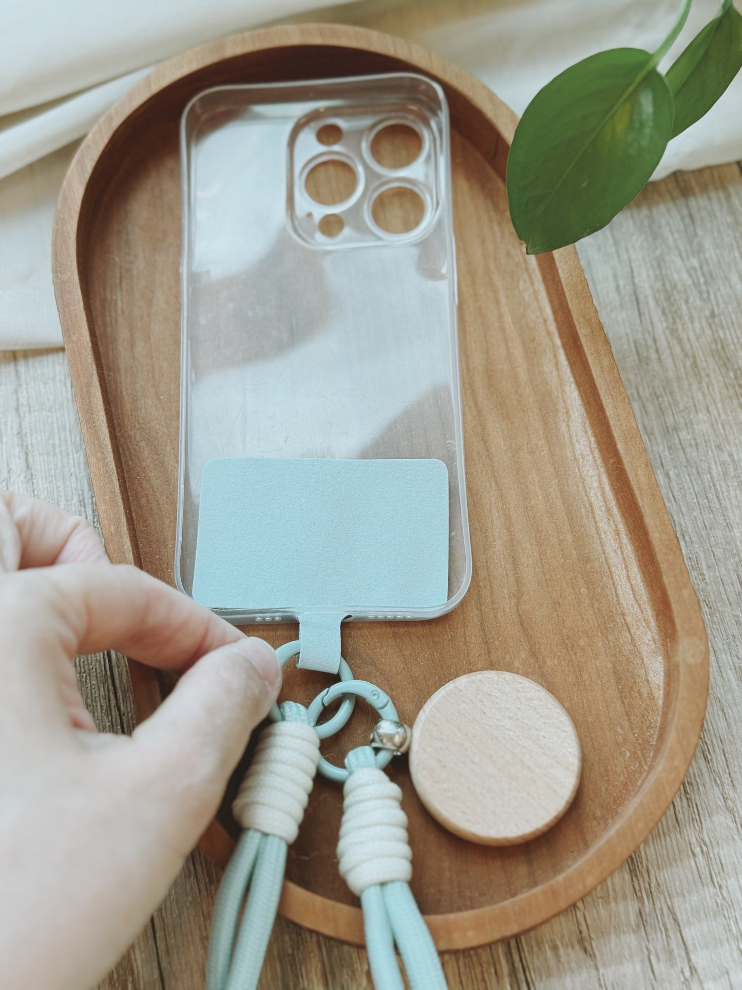 KIN | Phone Wristlet Wood Charm