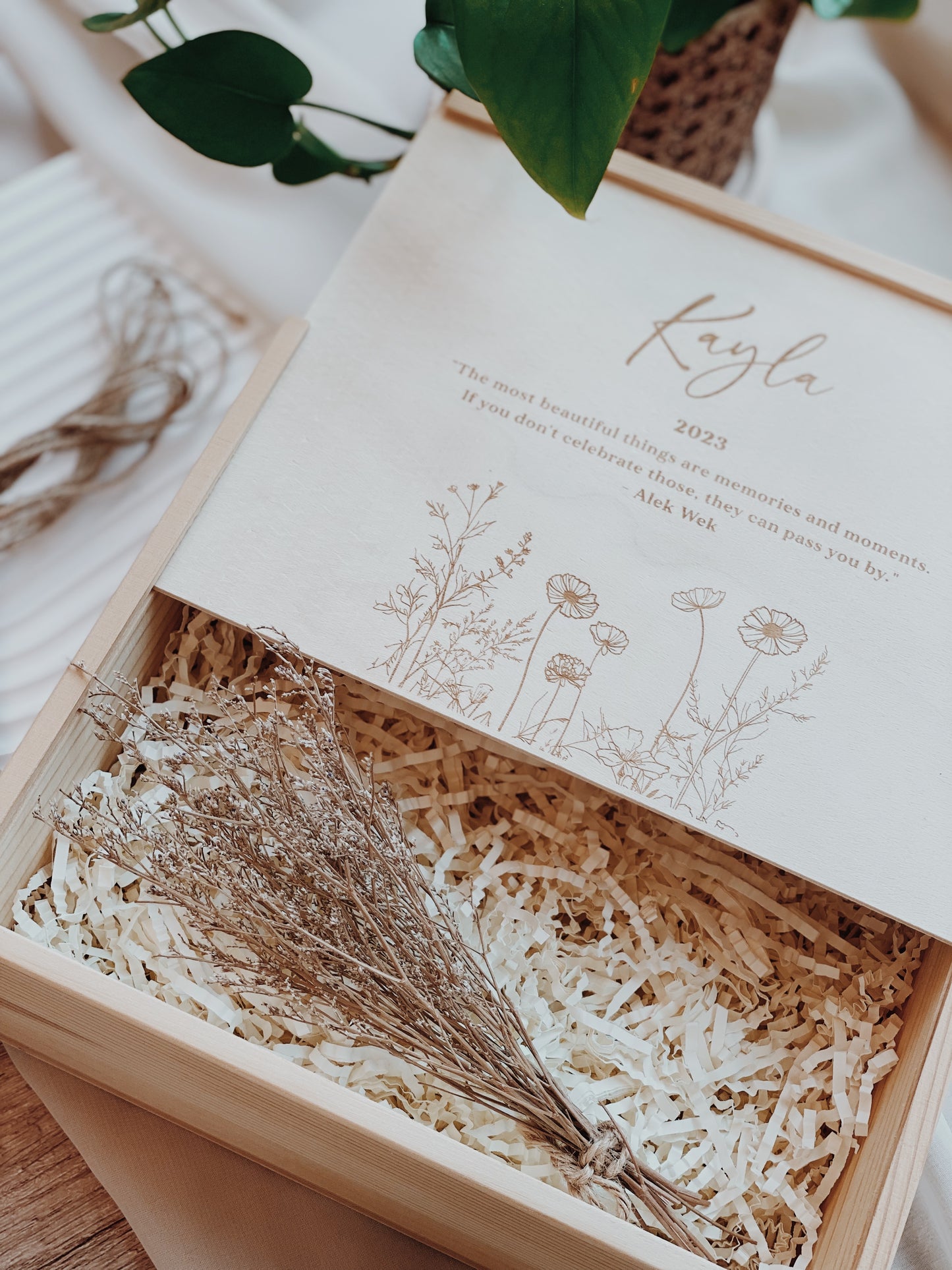 Wildflowers Keepsake Box - Sliding