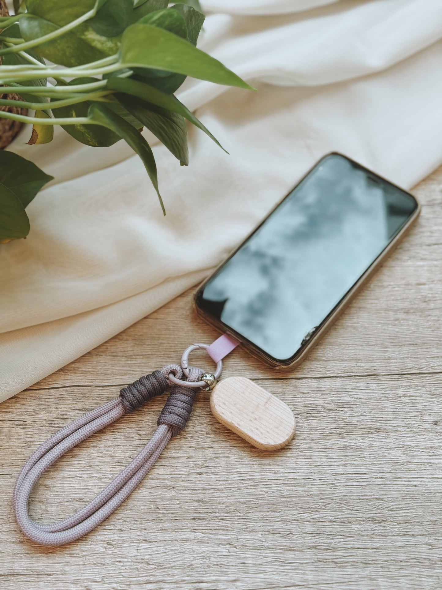KIN | Phone Wristlet Wood Charm
