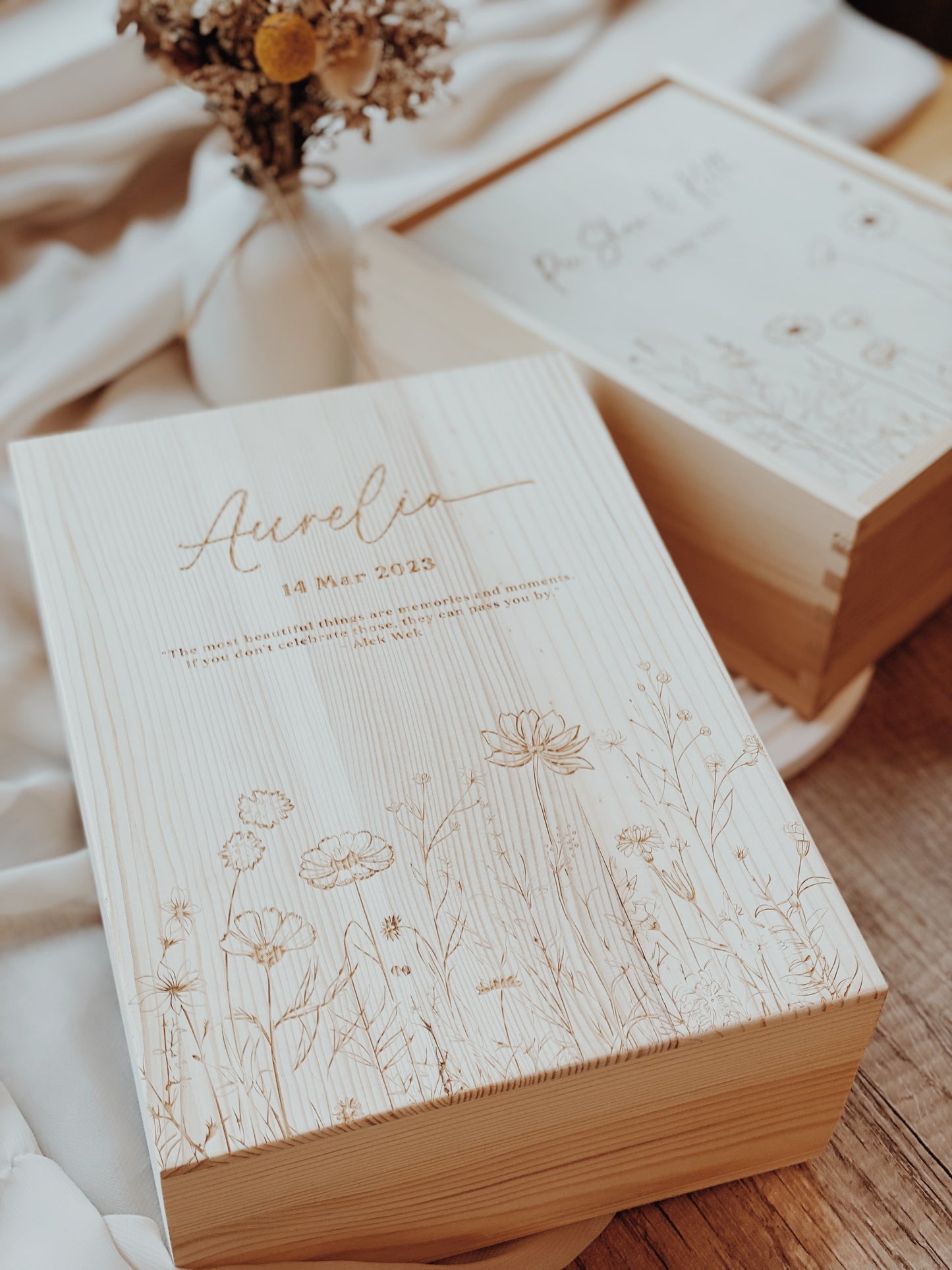 Wildflowers Mindful Keepsake Box - Rectangle Lid