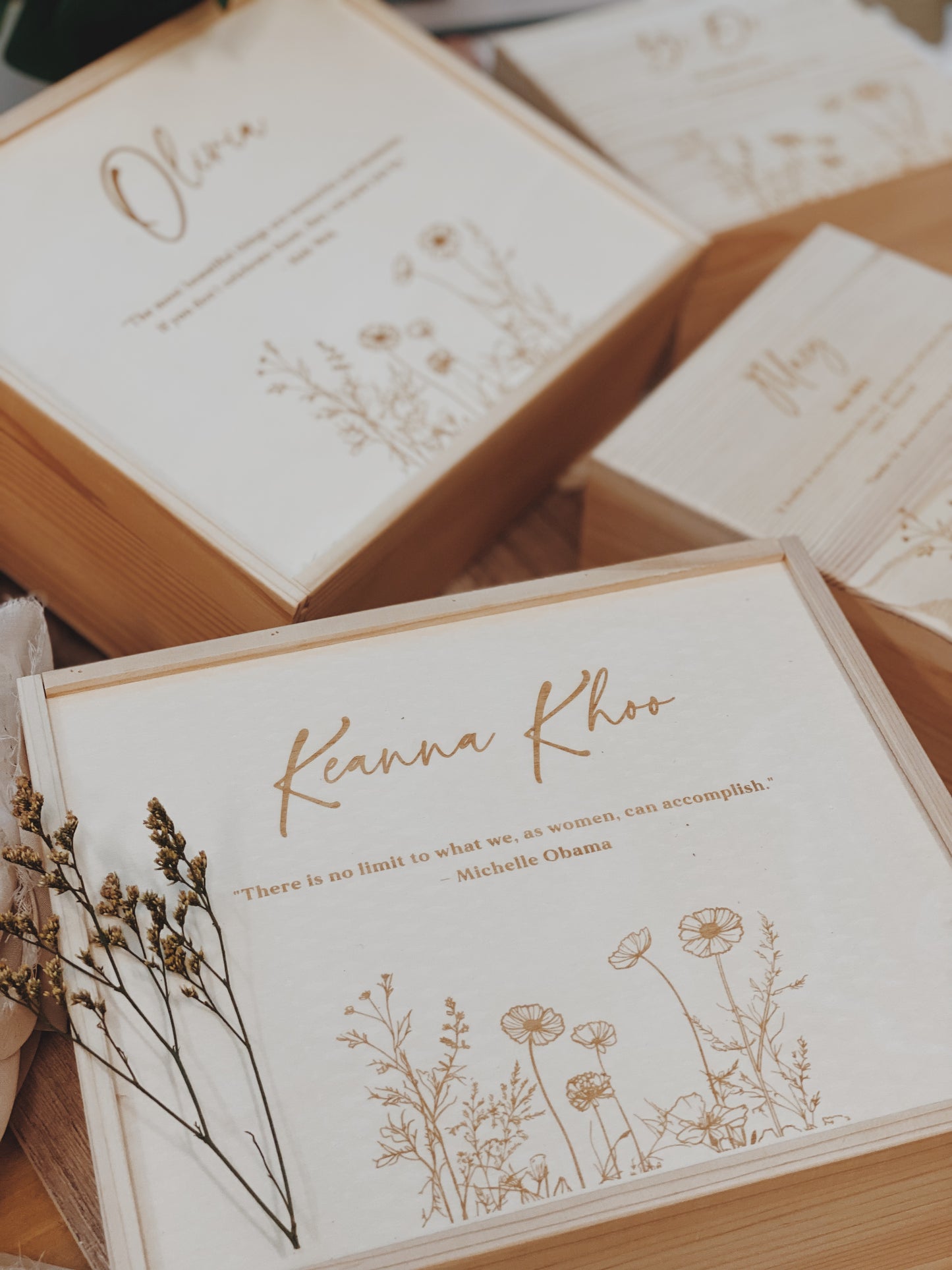 Wildflowers Mindful Keepsake Box - Sliding