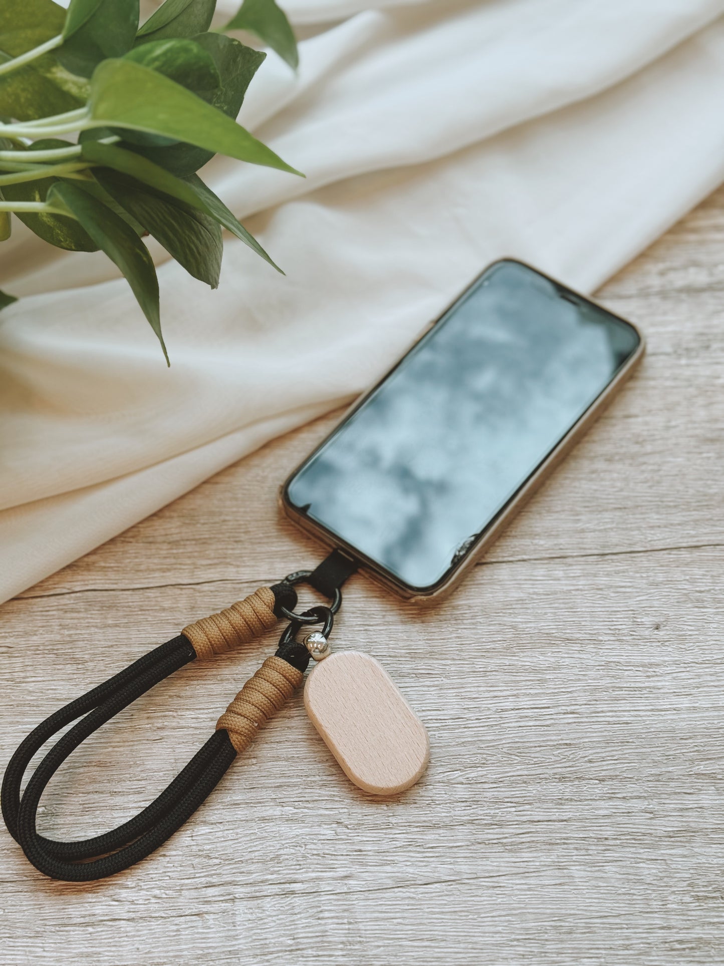 KIN | Phone Wristlet Wood Charm
