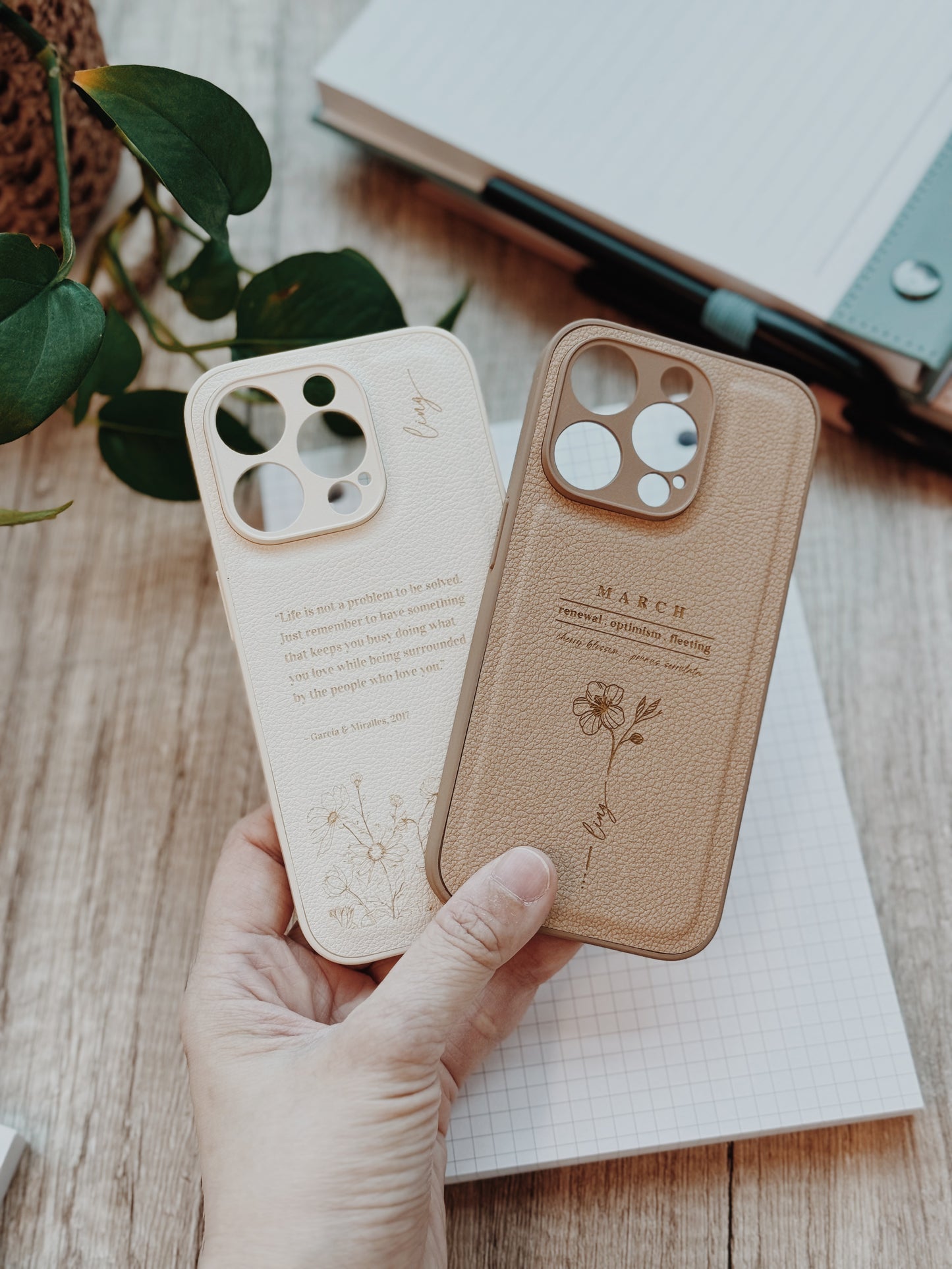 iPhone Casing - Birth Month Flowers (Jan - Mar)