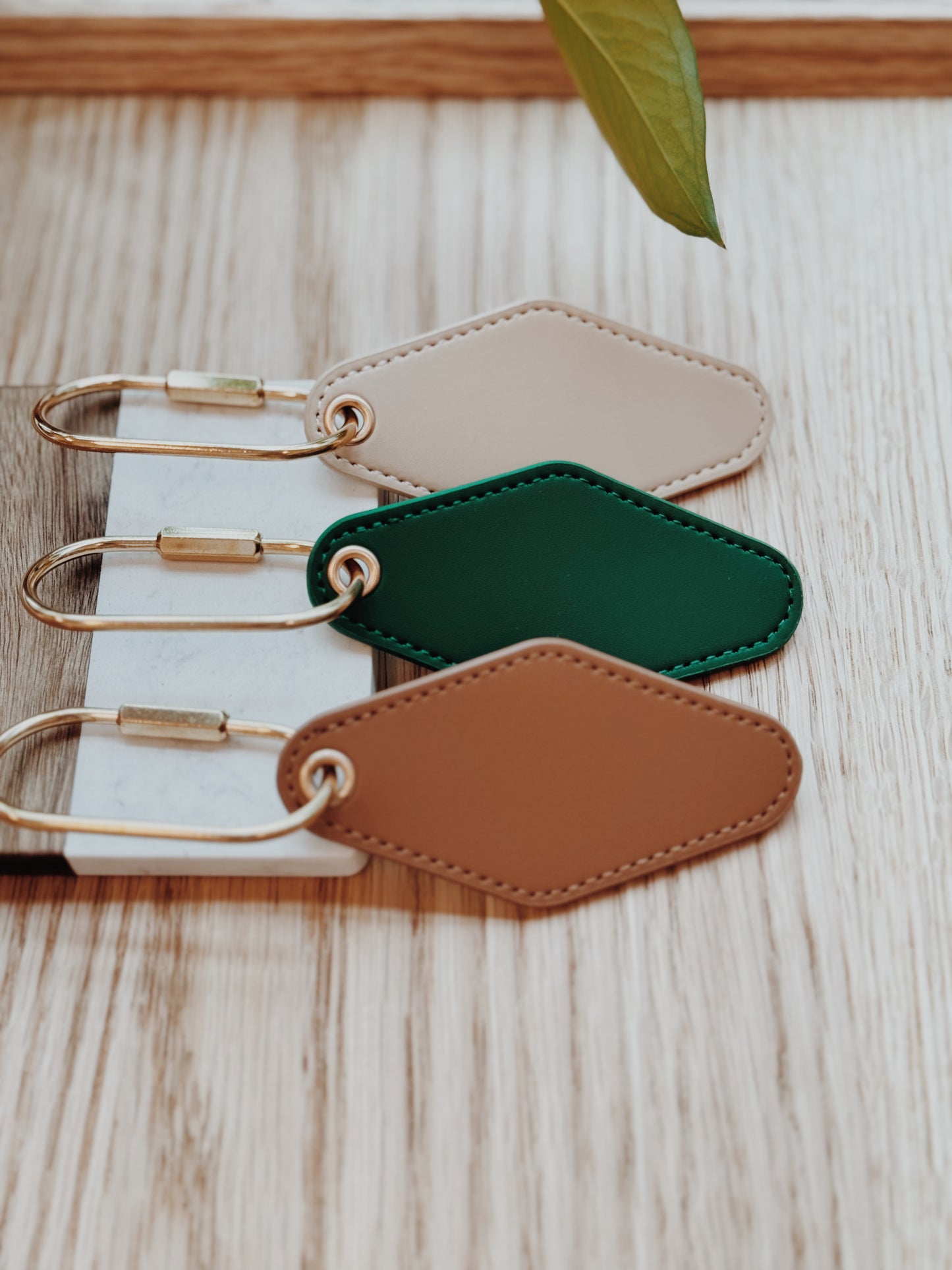 Customisable Vintage Motel Key Tag with Gold Keyring, Perfect for Travel & Gifts