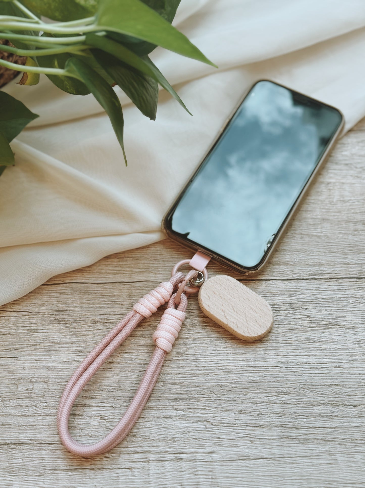 KIN | Phone Wristlet Wood Charm