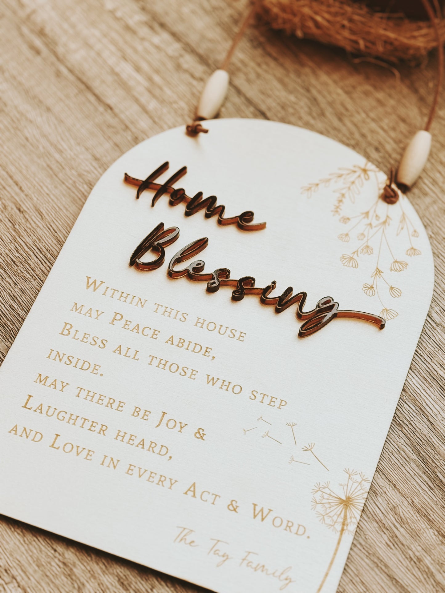 Home Blessing Hanging Plaque