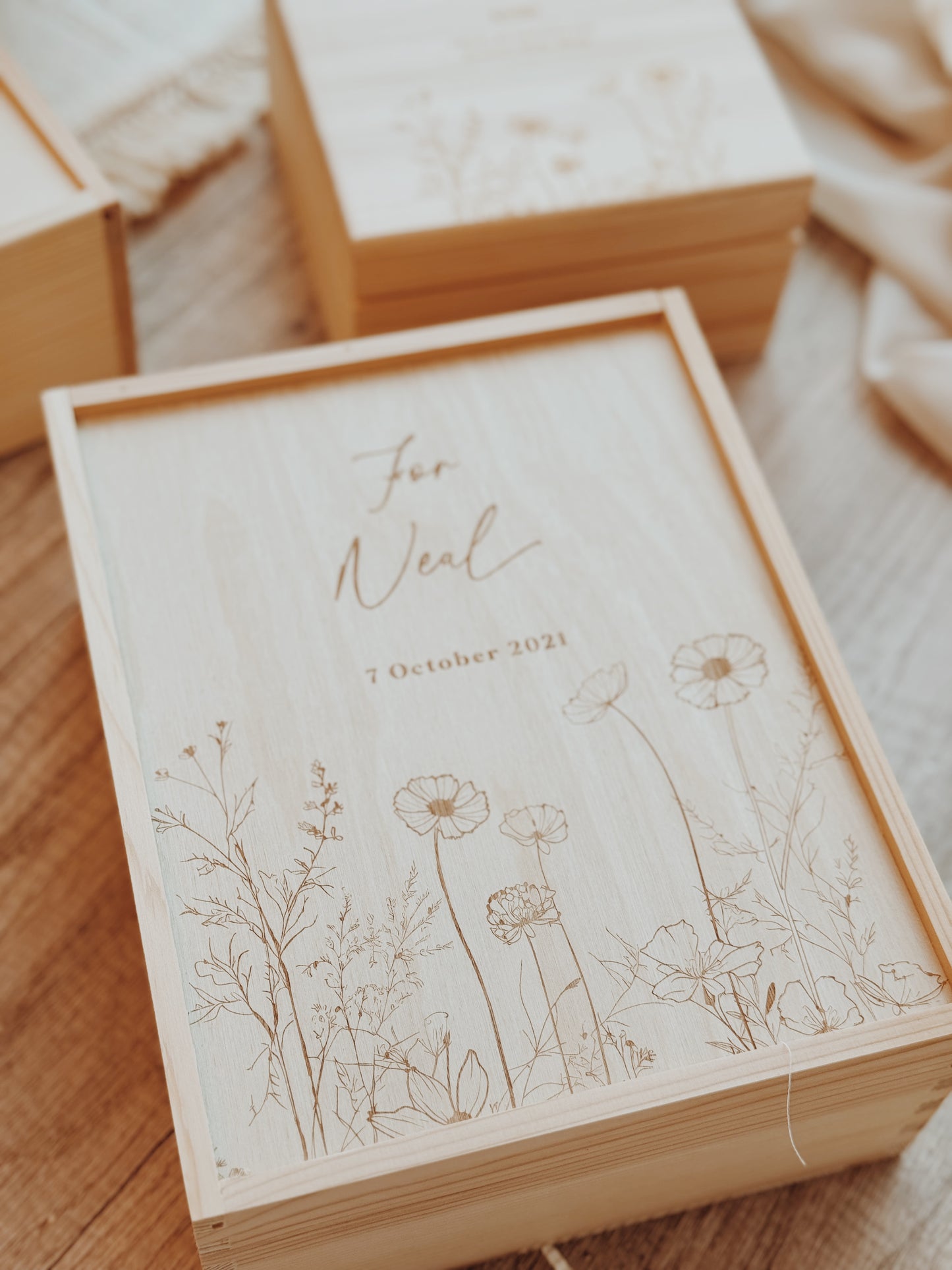 Wildflowers Keepsake Box - Sliding