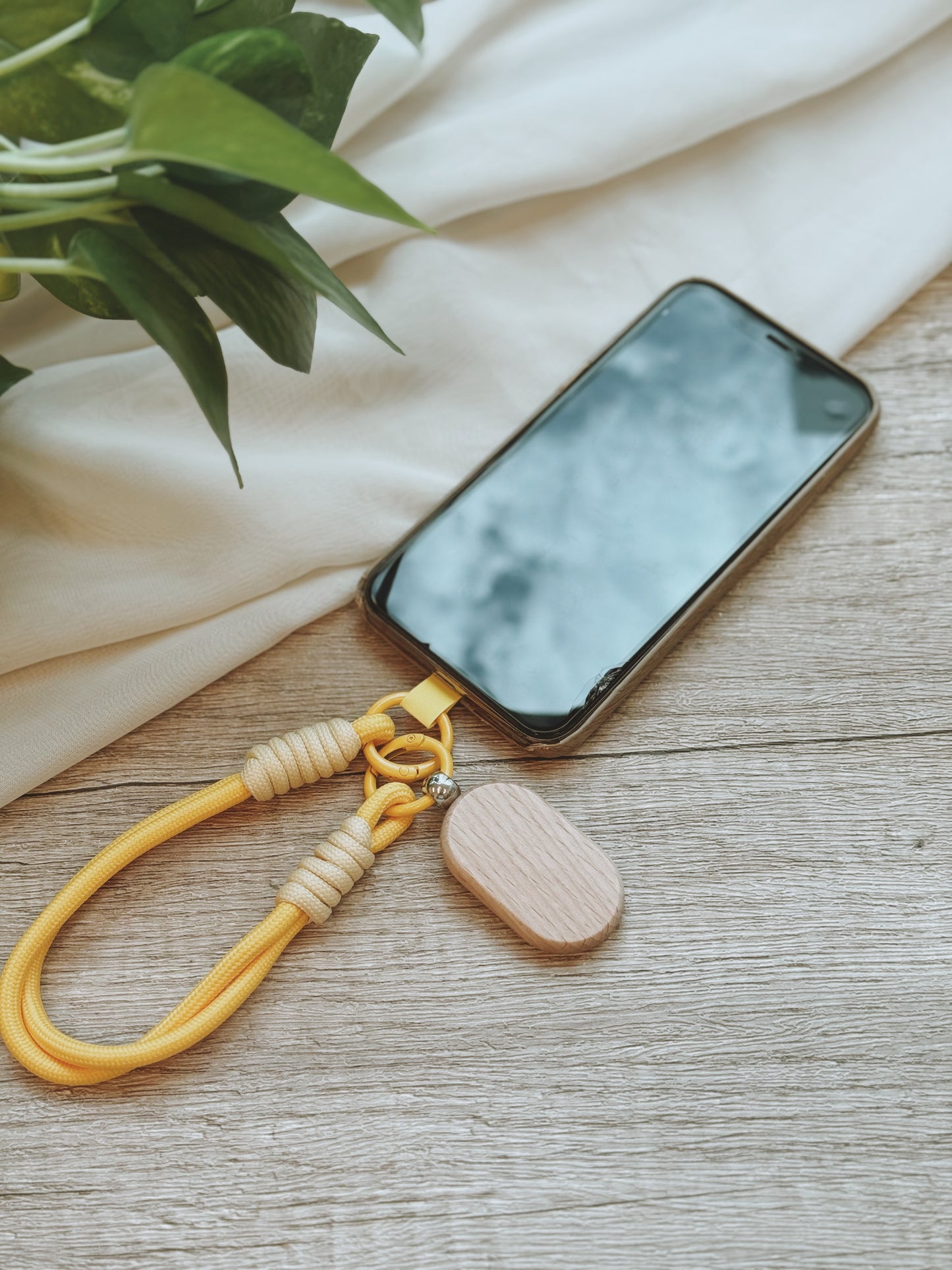 KIN | Phone Wristlet Wood Charm