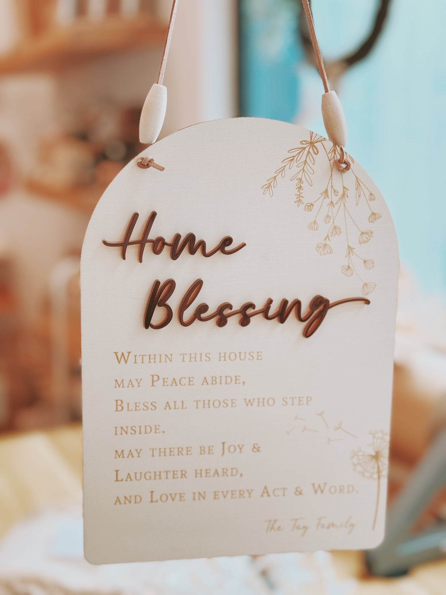 Home Blessing Hanging Plaque