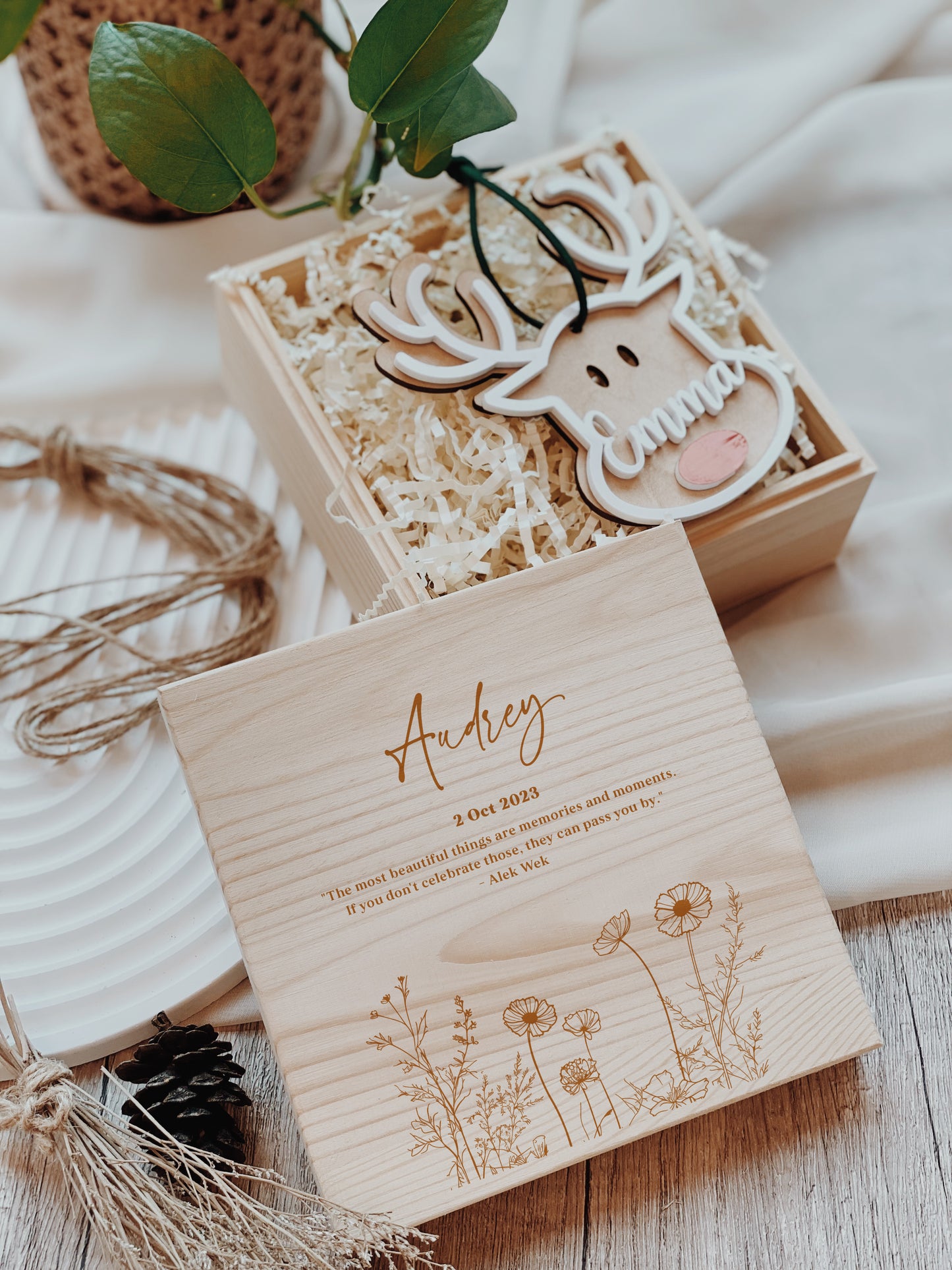 Wildflowers Mindful Keepsake Box - Square