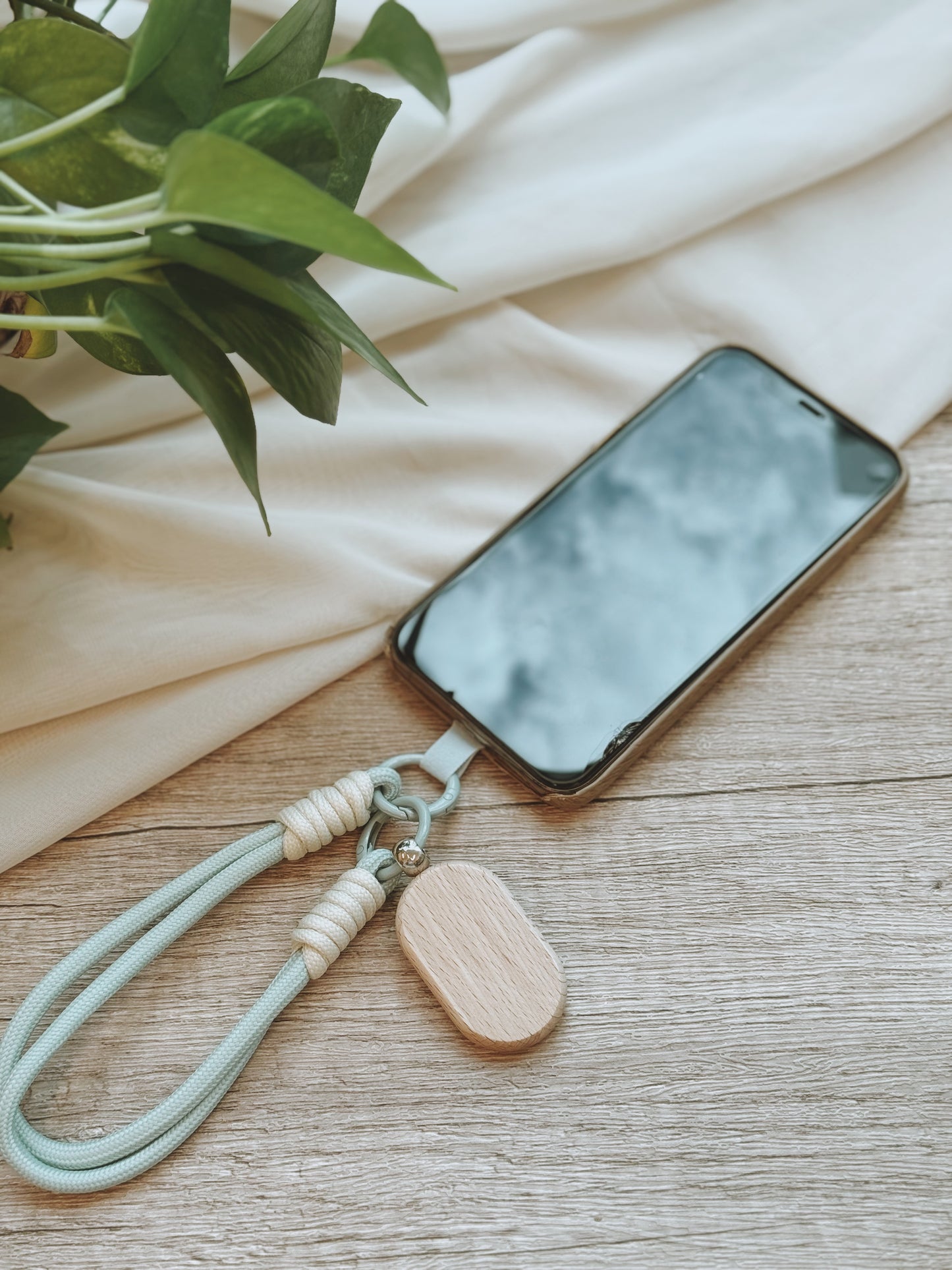 KIN | Phone Wristlet Wood Charm