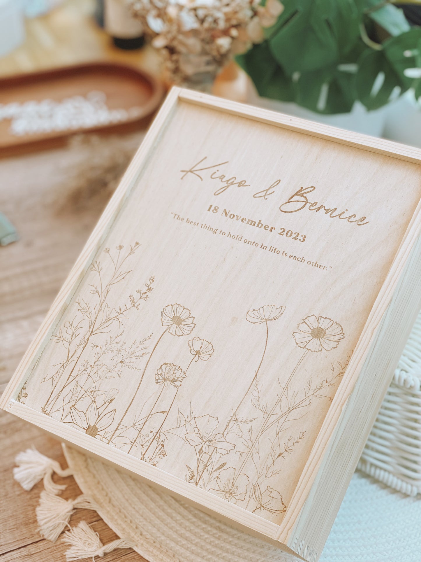 Wildflowers Keepsake Box - Sliding