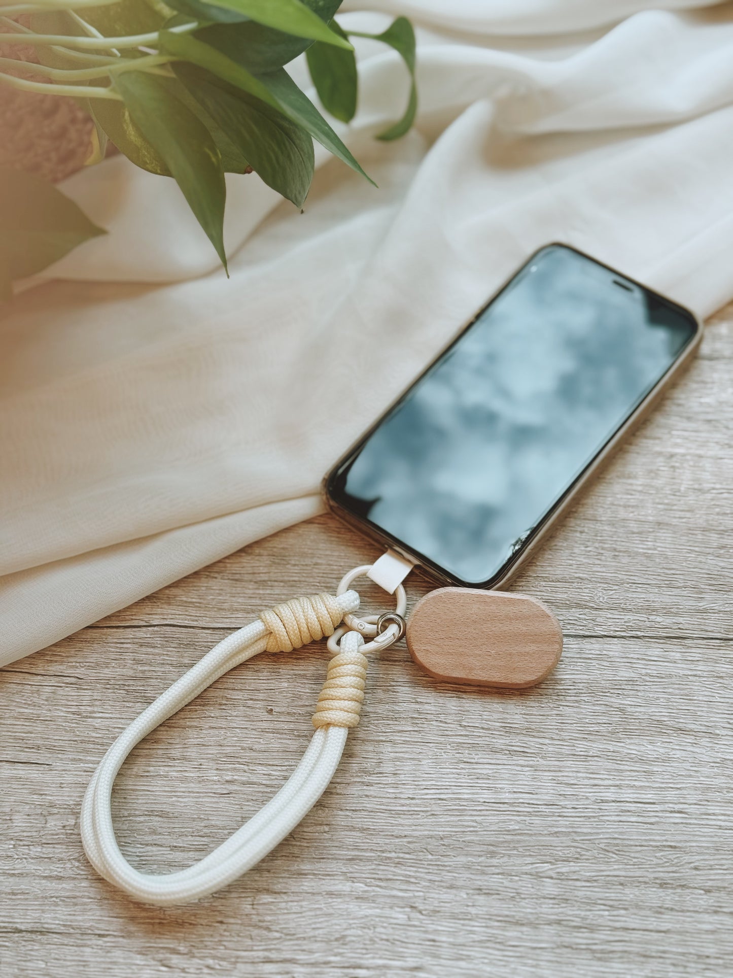 KIN | Phone Wristlet Wood Charm
