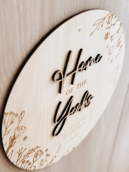 FOLIAGE | Home Round Plaque