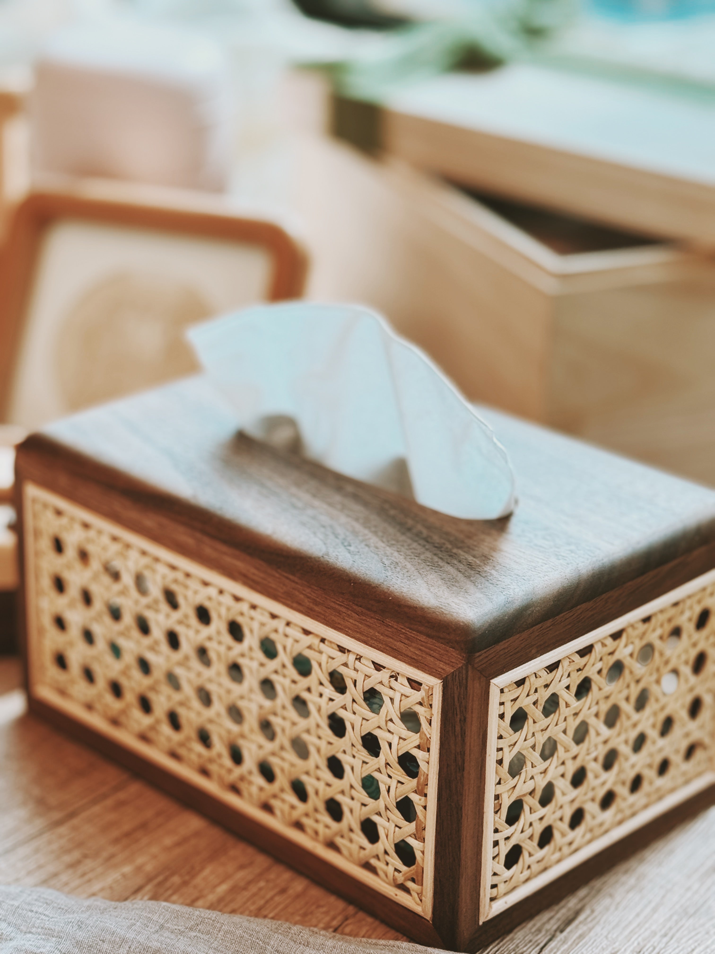 WILLOWGROVE | Rattan Tissue Box