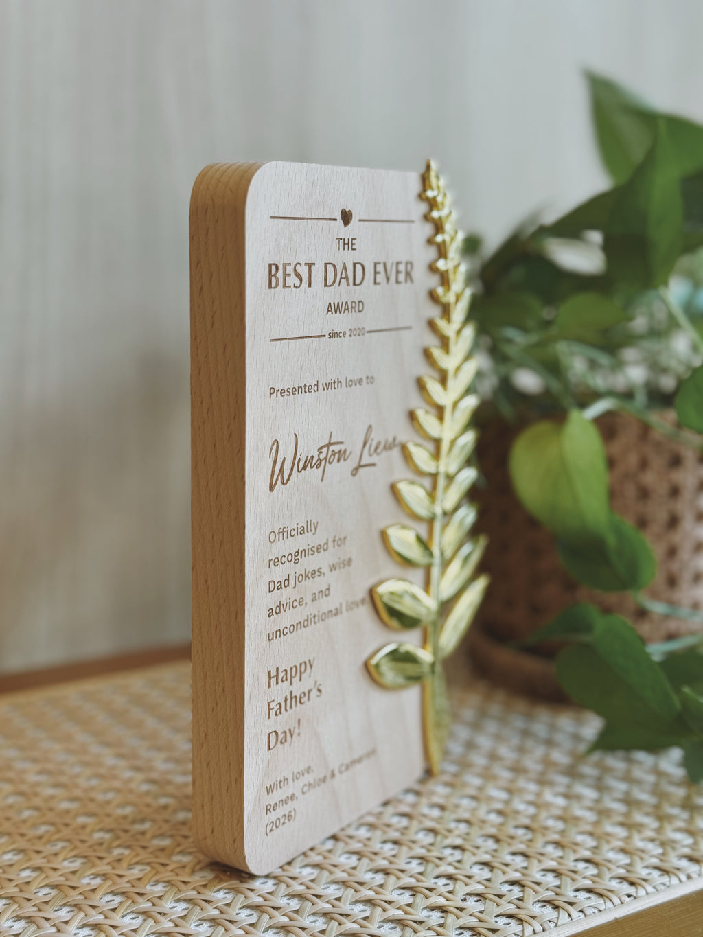 LAUREL | Best Dad Ever Award Plaque
