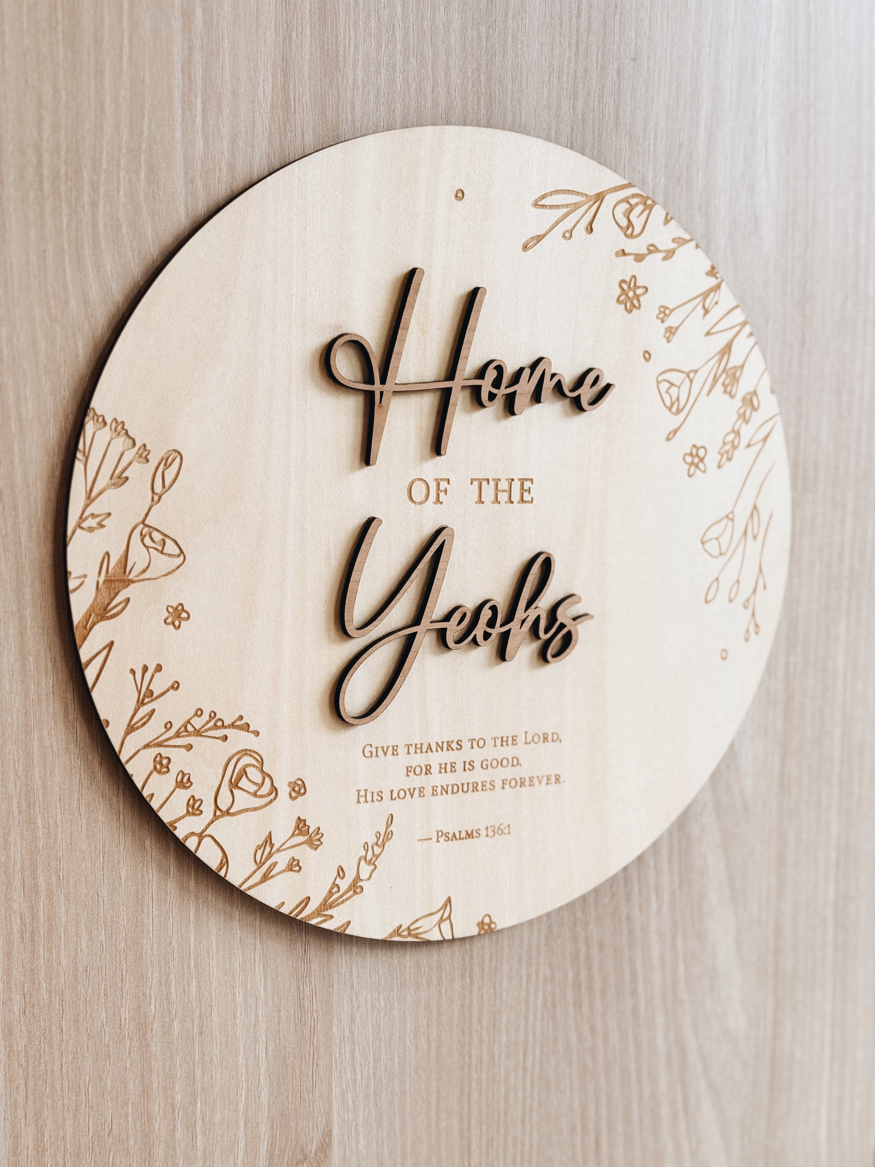 FOLIAGE | Home Round Plaque