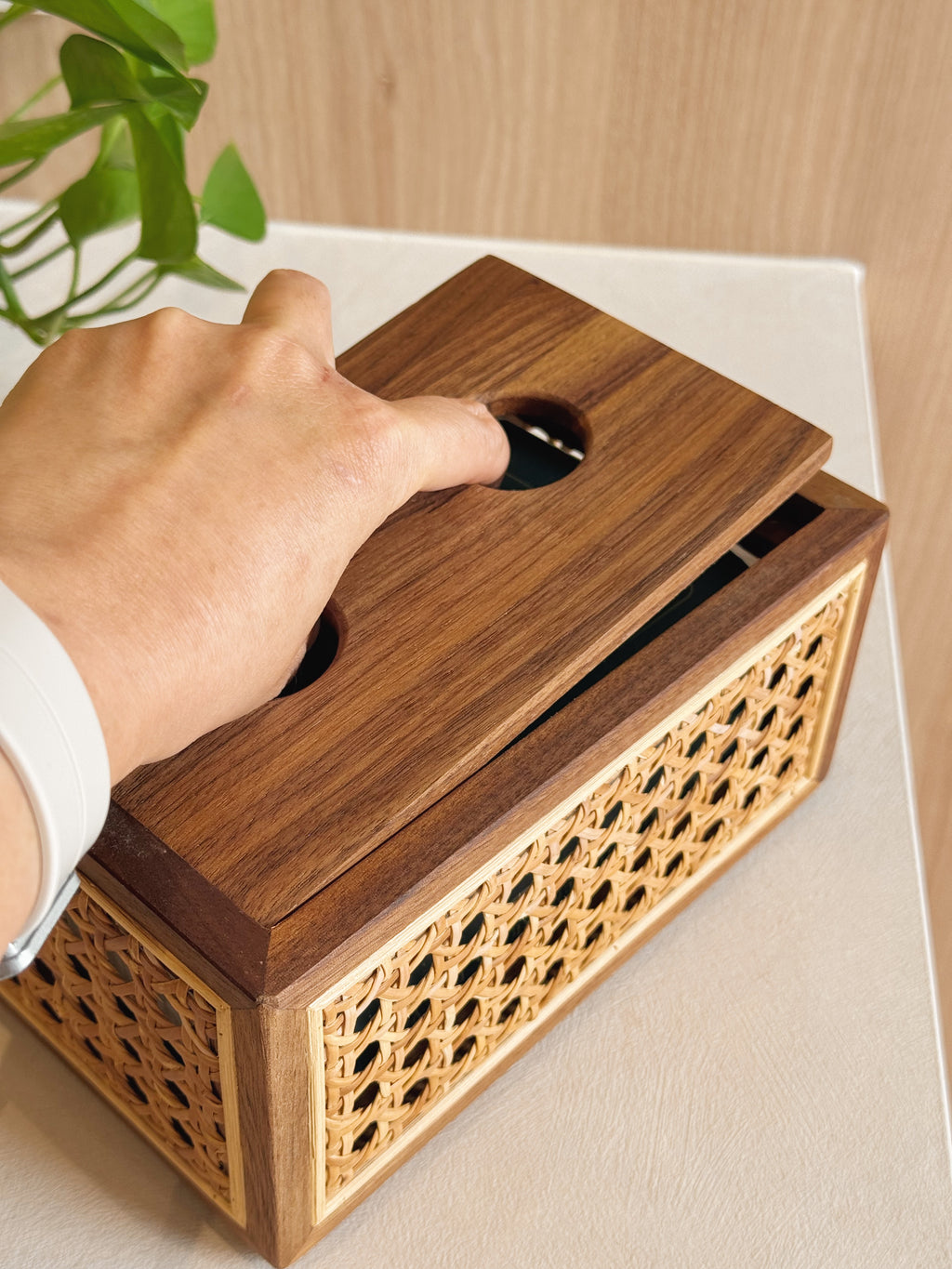 WILLOWGROVE | Rattan Tissue Box