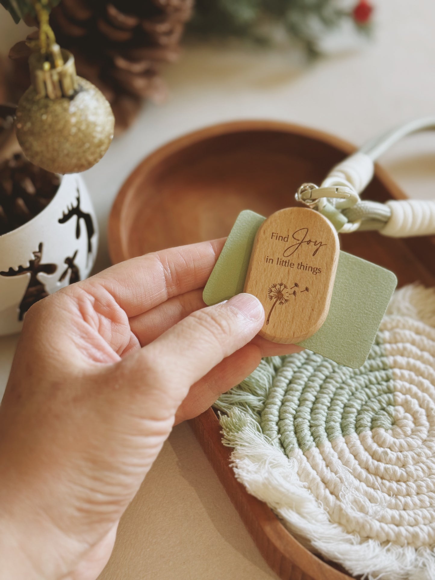 KIN | Phone Wristlet Wood Charm