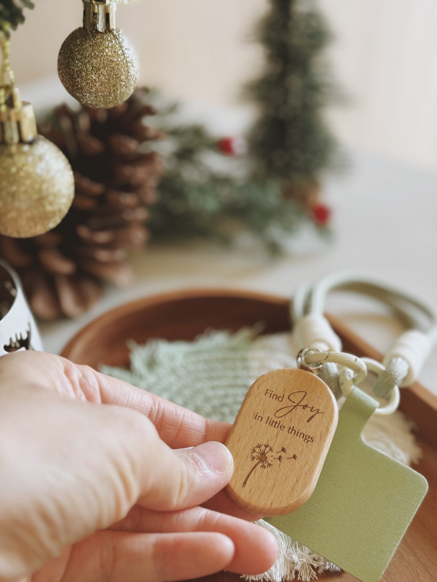 KIN | Phone Wristlet Wood Charm