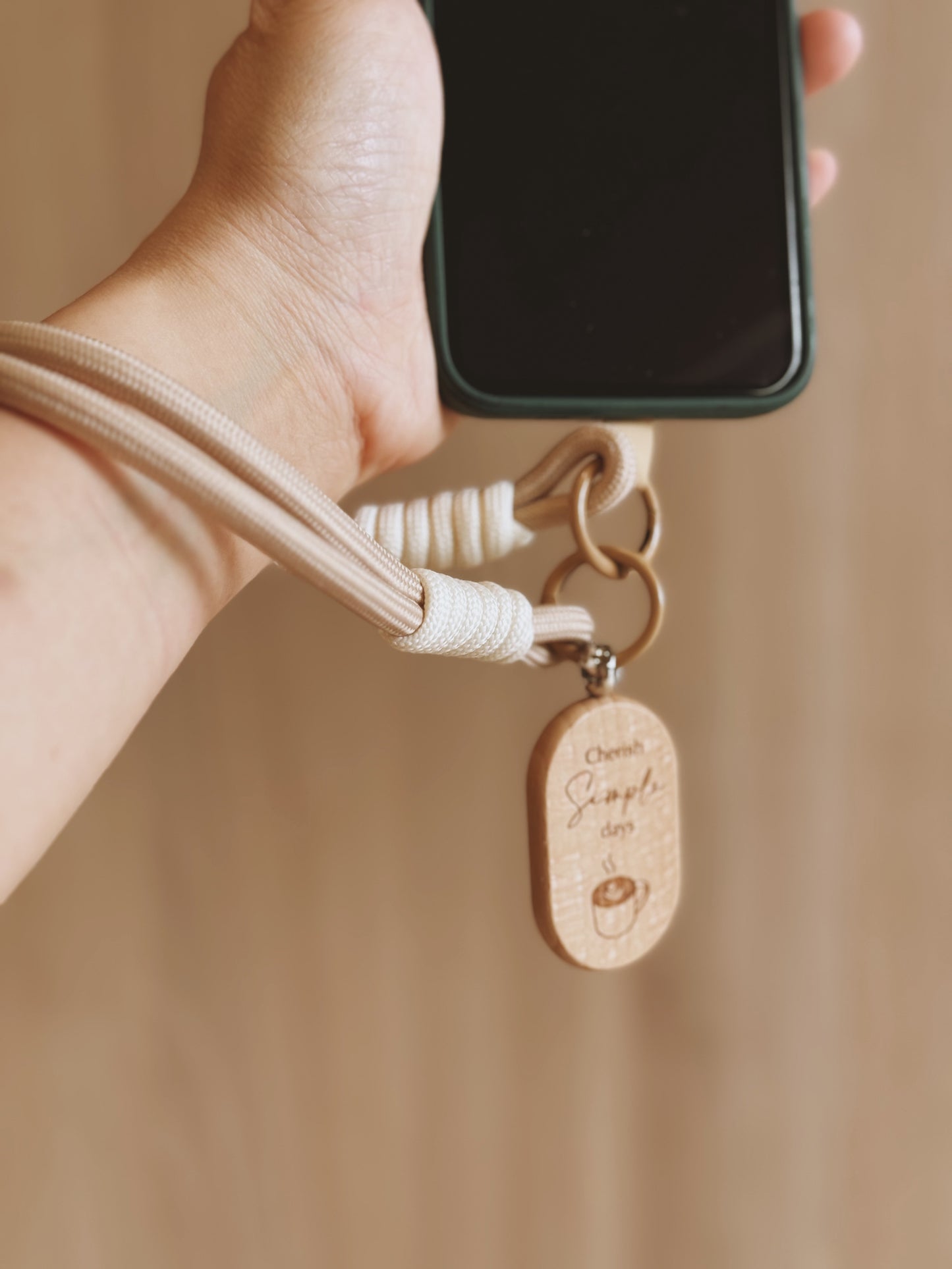 KIN | Phone Wristlet Wood Charm