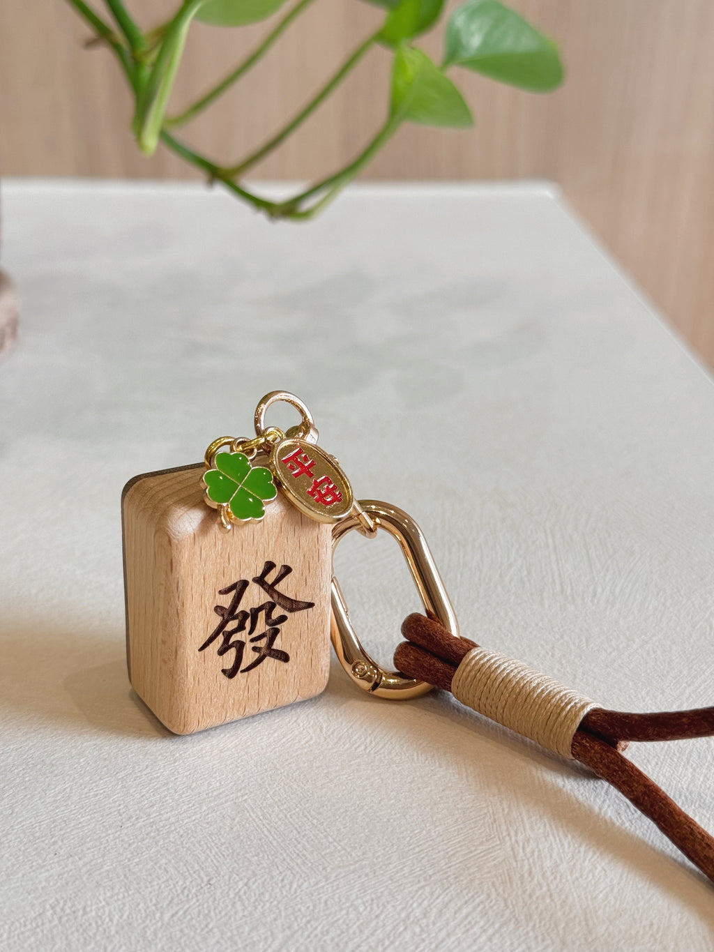 HUAT | 發 Mahjong Tile Bag Charm
