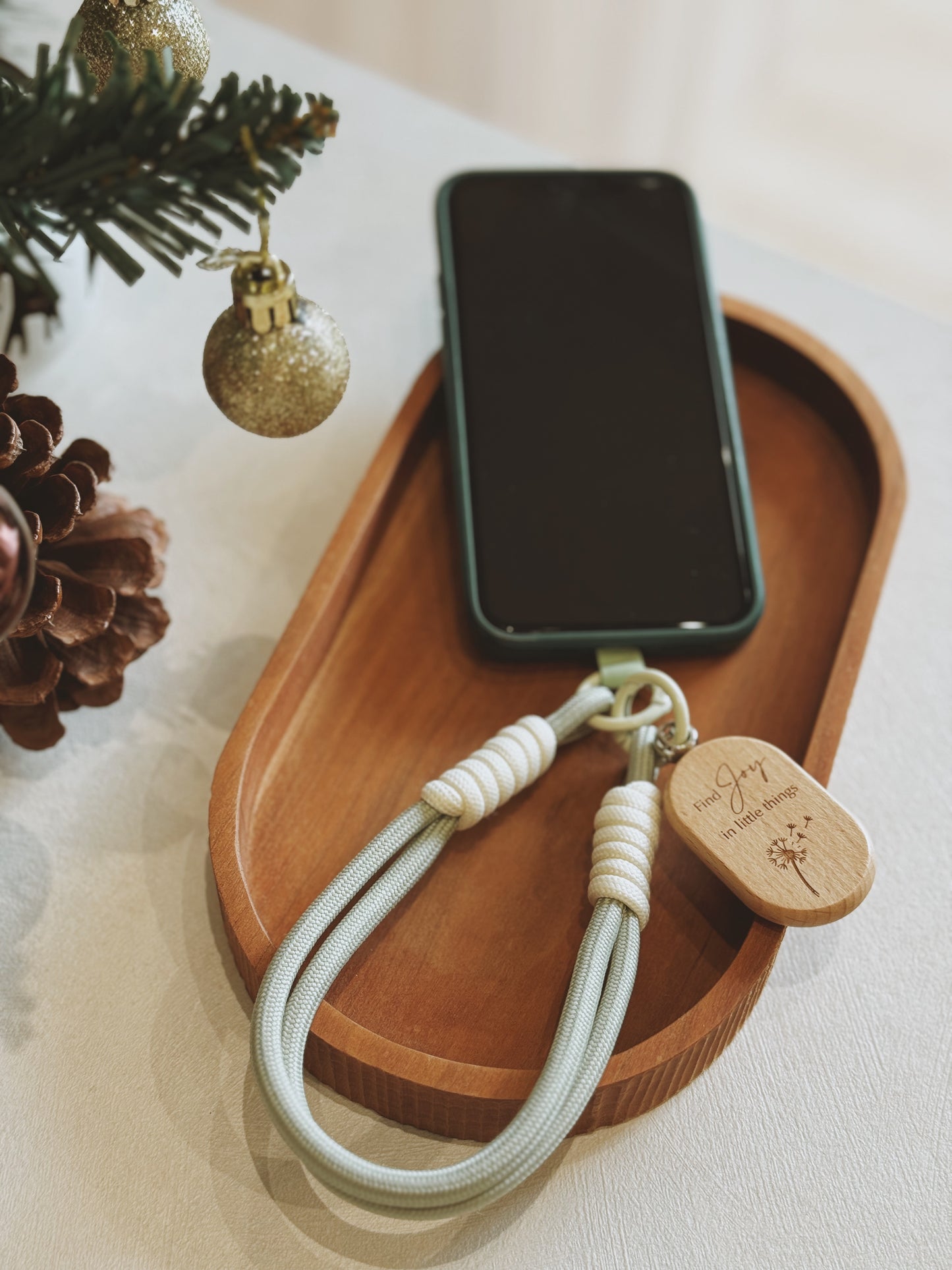 KIN | Phone Wristlet Wood Charm