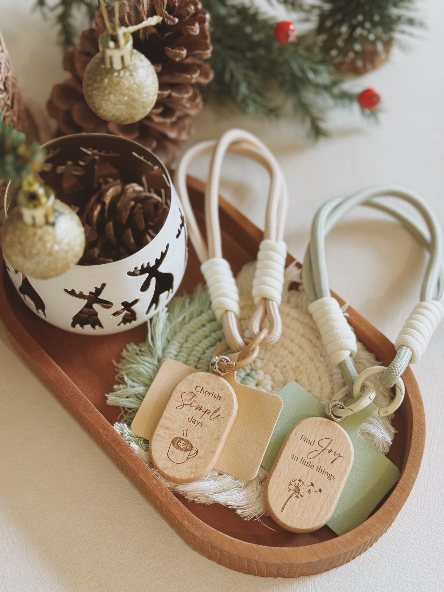 KIN | Phone Wristlet Wood Charm