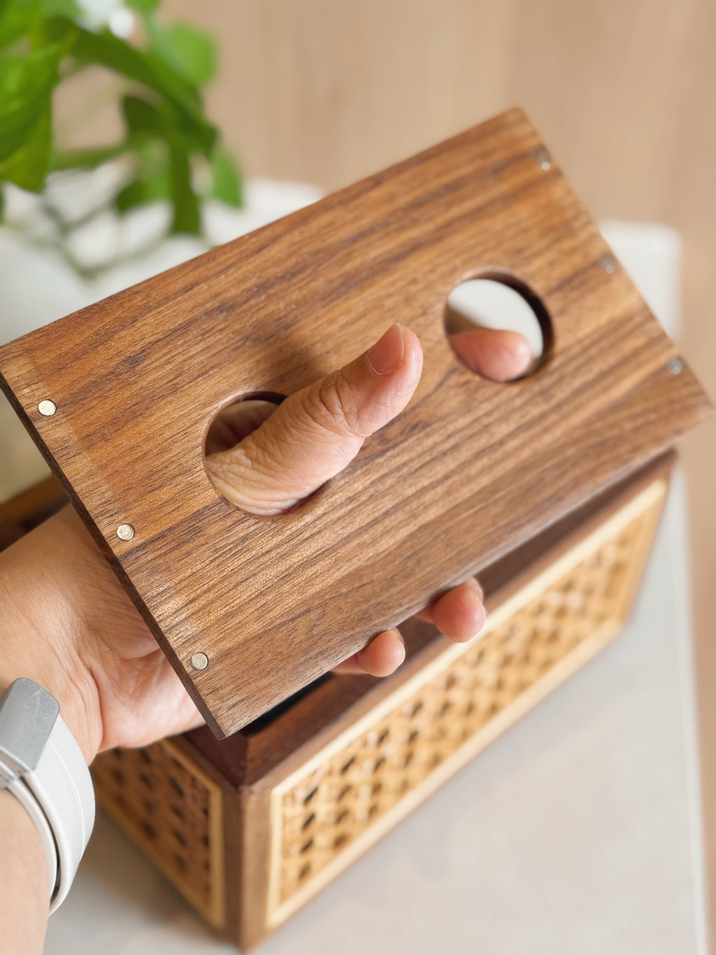 WILLOWGROVE | Rattan Tissue Box