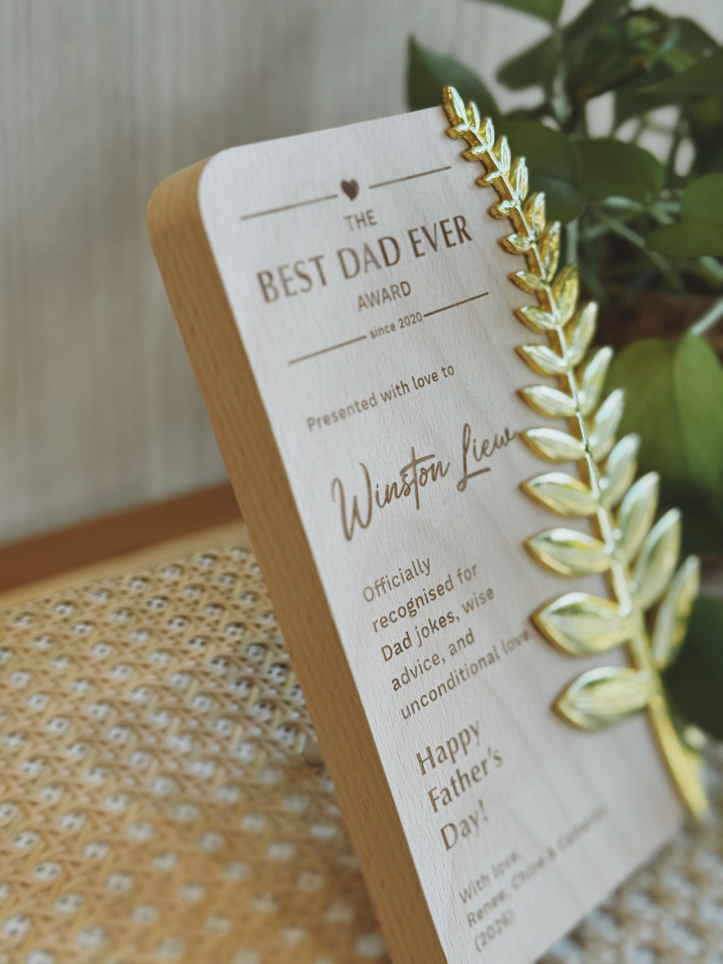 LAUREL | Best Dad Ever Award Plaque