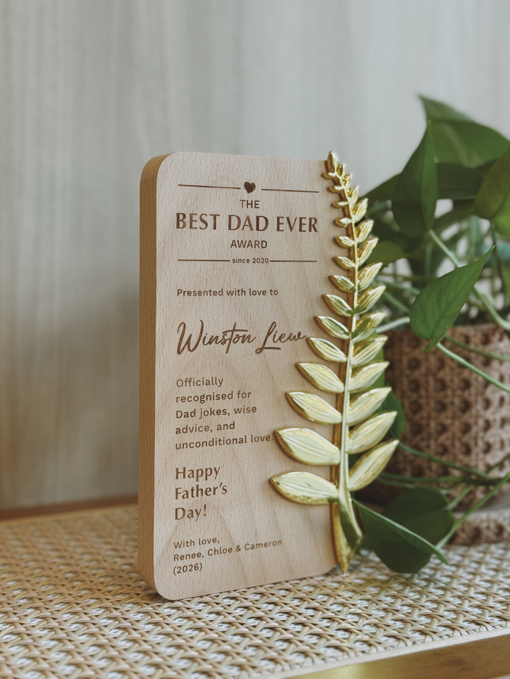 LAUREL | Best Dad Ever Award Plaque