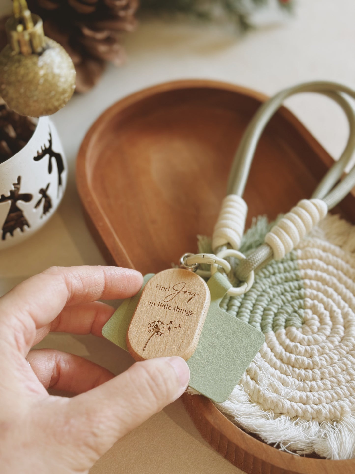 KIN | Phone Wristlet Wood Charm