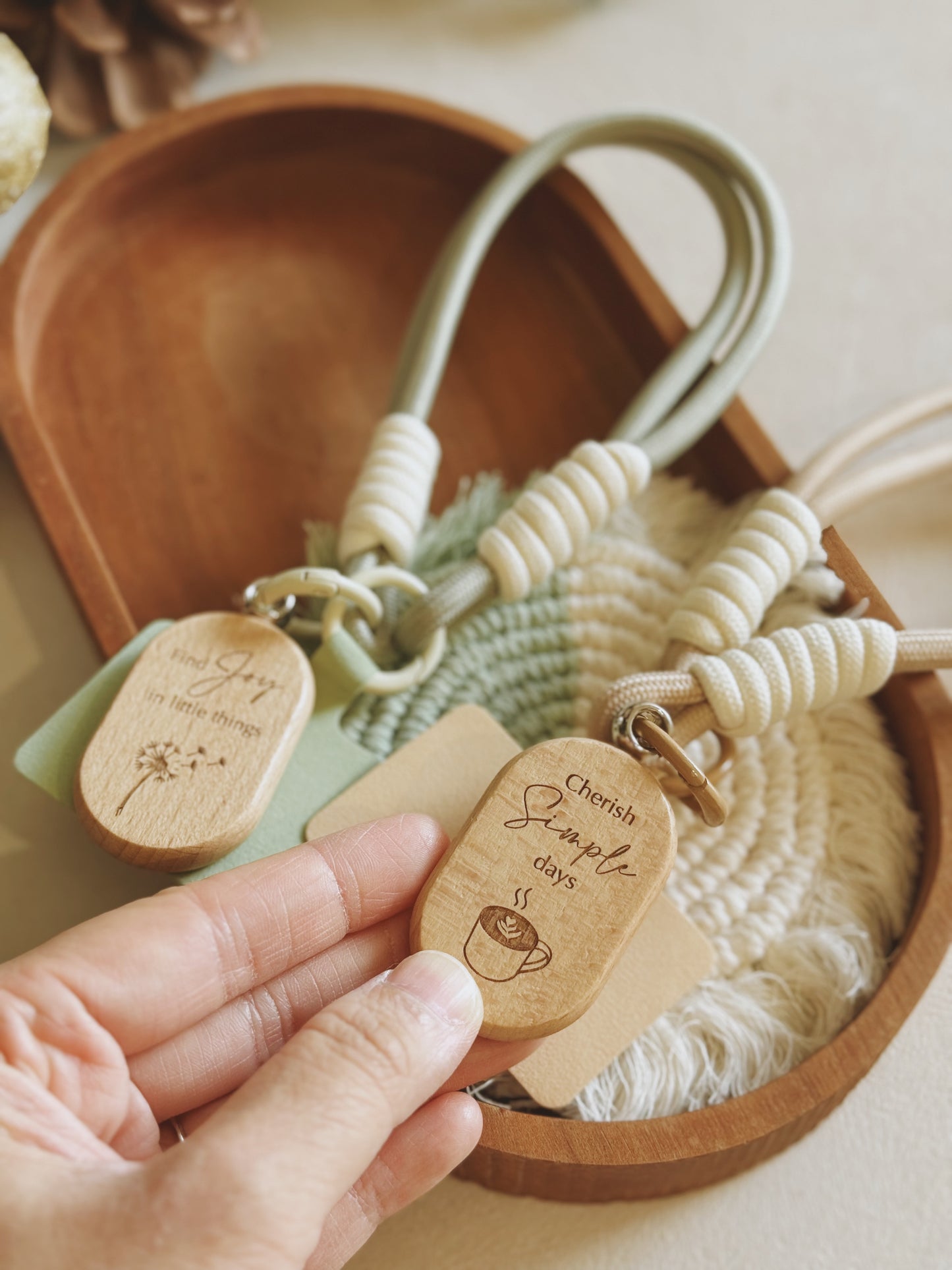 KIN | Phone Wristlet Wood Charm