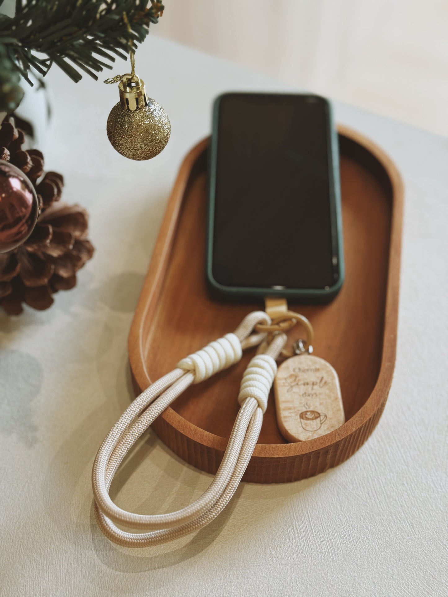 KIN | Phone Wristlet Wood Charm