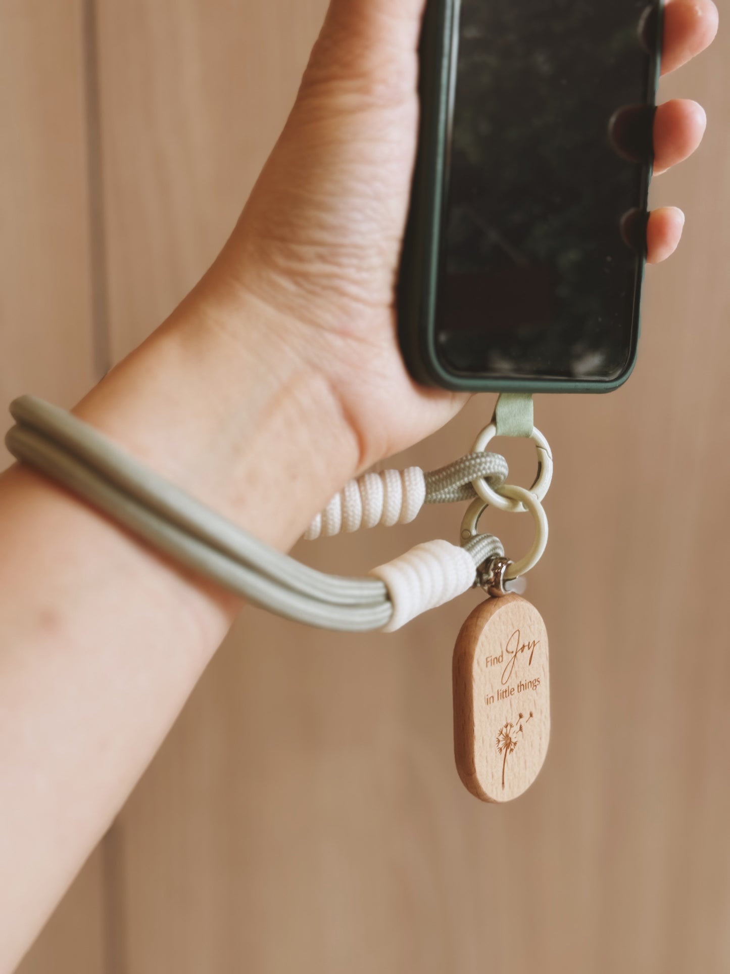 KIN | Phone Wristlet Wood Charm