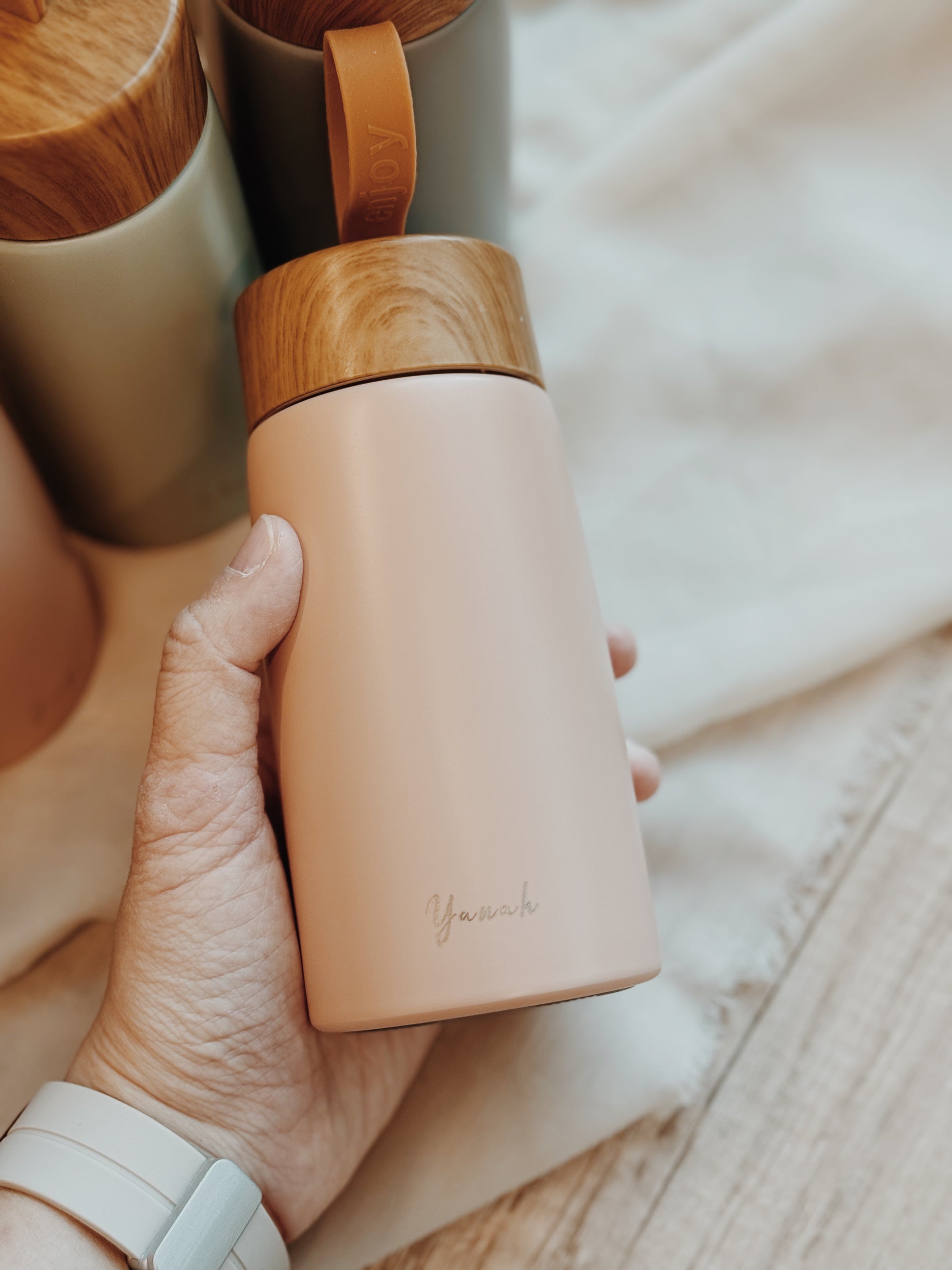Mini Vacuum Insulated Tumbler – Custom Engraved for Door Gifts & Event Giveaways, Available in Grey, Mint & Peach