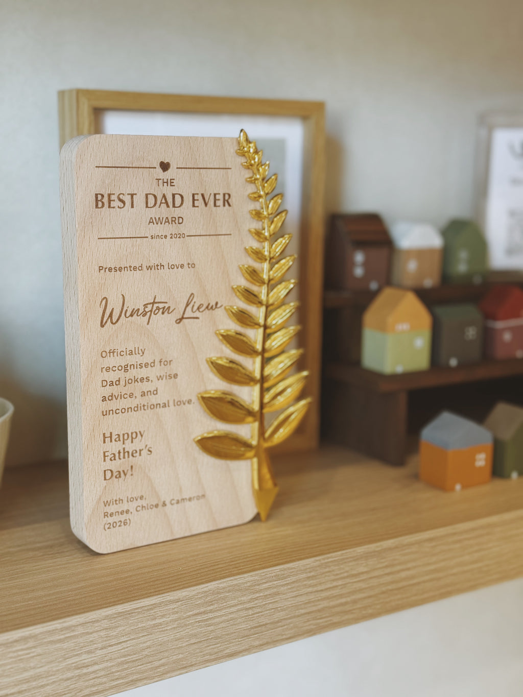 LAUREL | Best Dad Ever Award Plaque