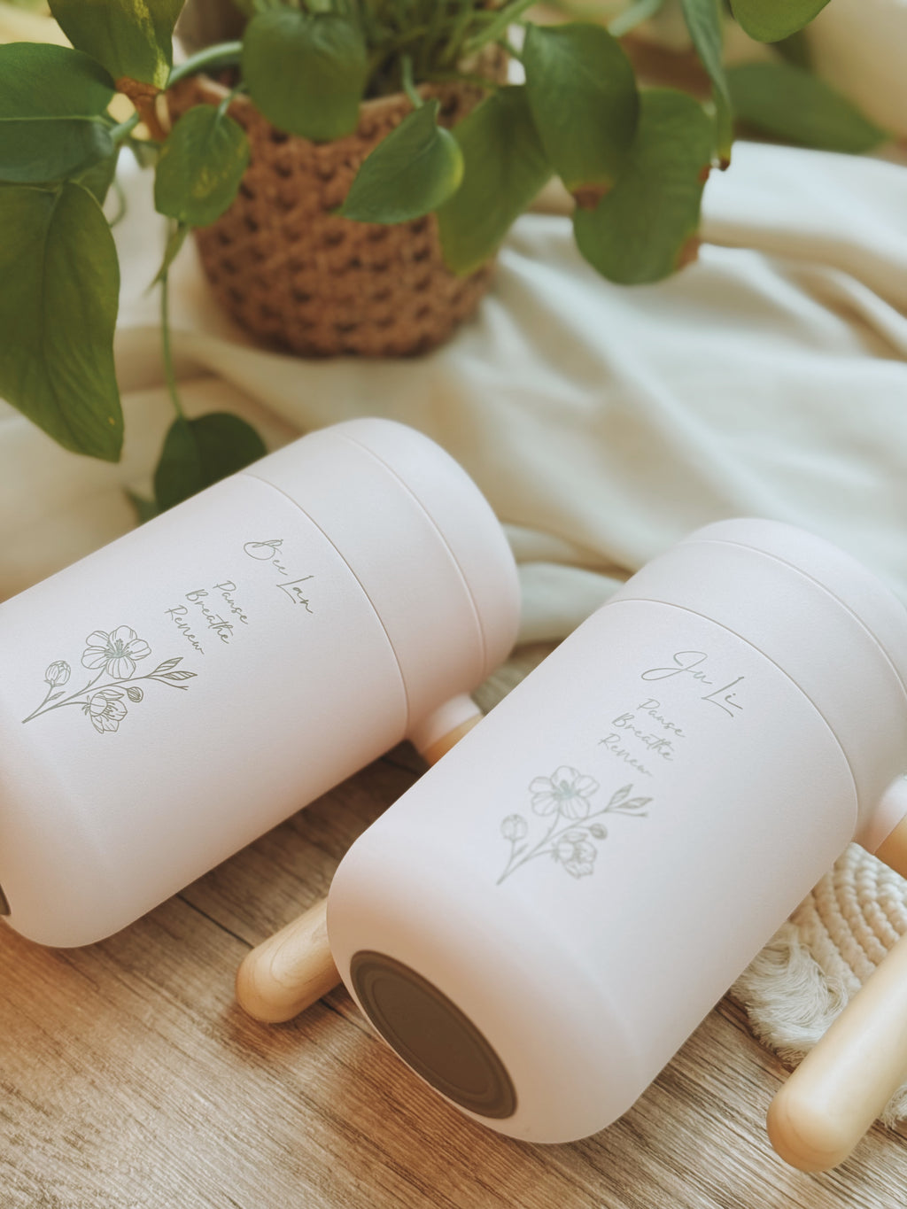 Mother's Day For Her Gentle Hours bundle – Rest tea blend, customised Tisane mug, Botanica Scent pillow mist, and engraved wooden letter in eco-friendly packaging.