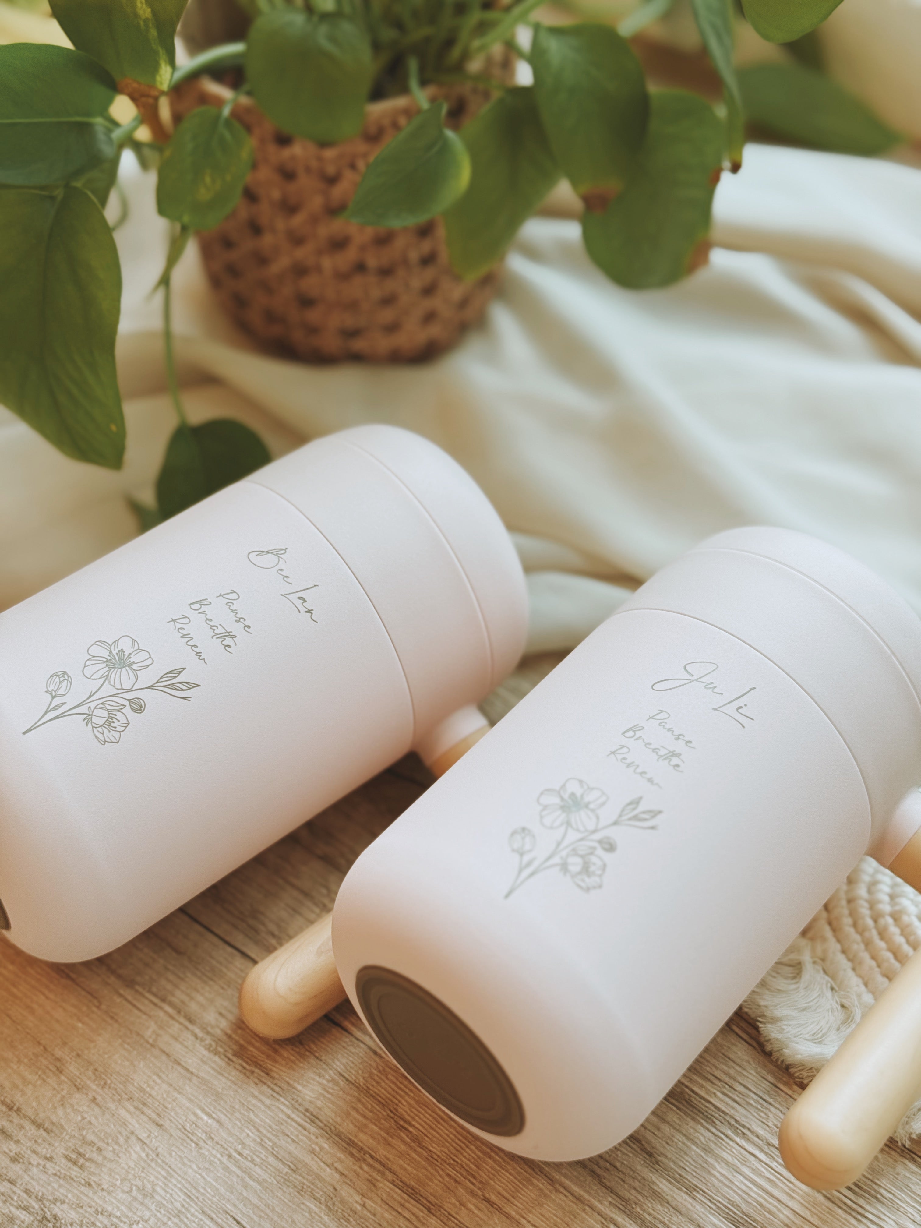 Mother's Day For Her Gentle Hours bundle – Rest tea blend, customised Tisane mug, Botanica Scent pillow mist, and engraved wooden letter in eco-friendly packaging.