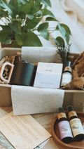 FoRest gift bundle for him featuring matt black ceramic mug, Rest tea, pillow mist.