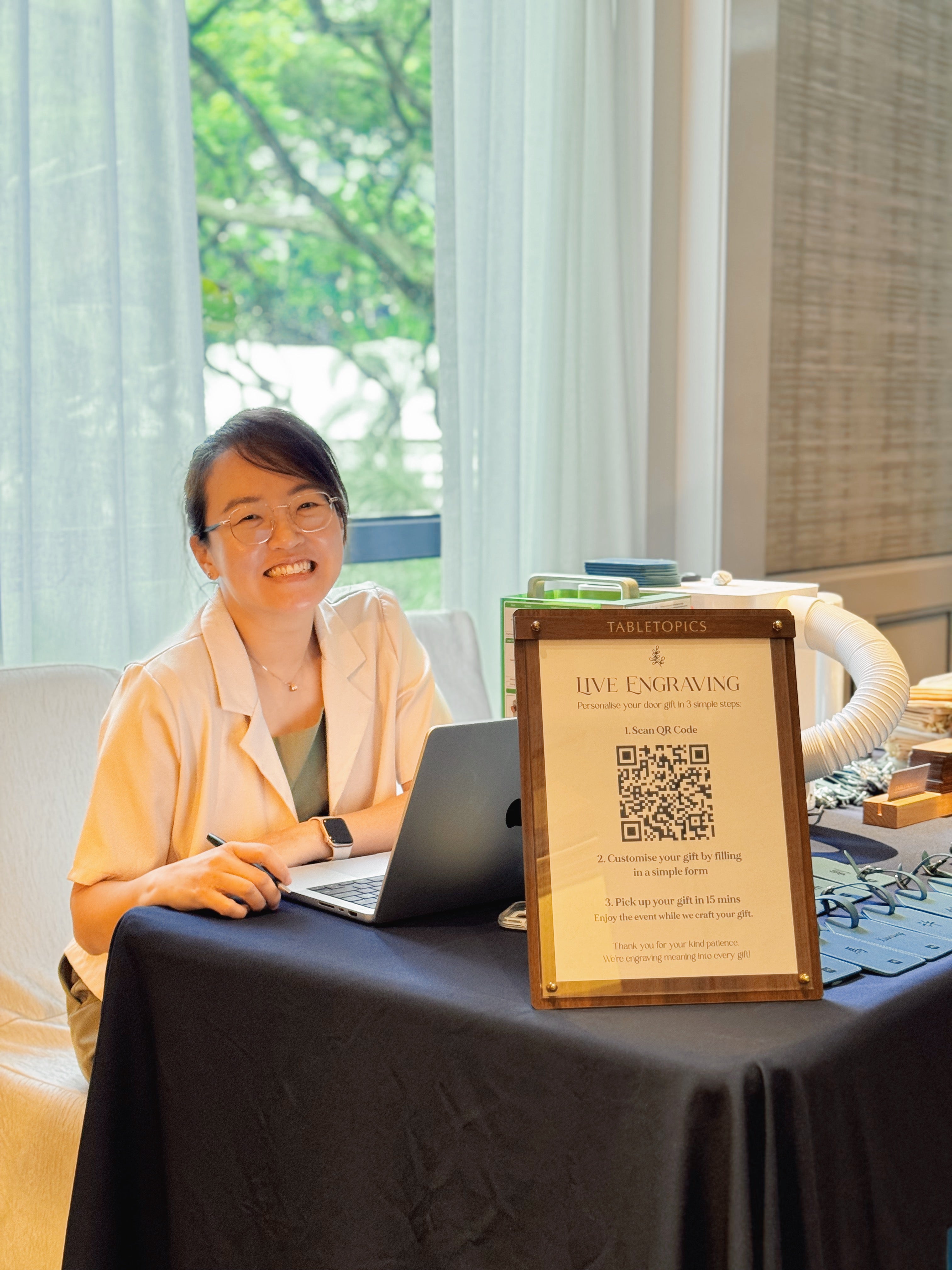 Live engraving service in Singapore for an added personal touch at your events