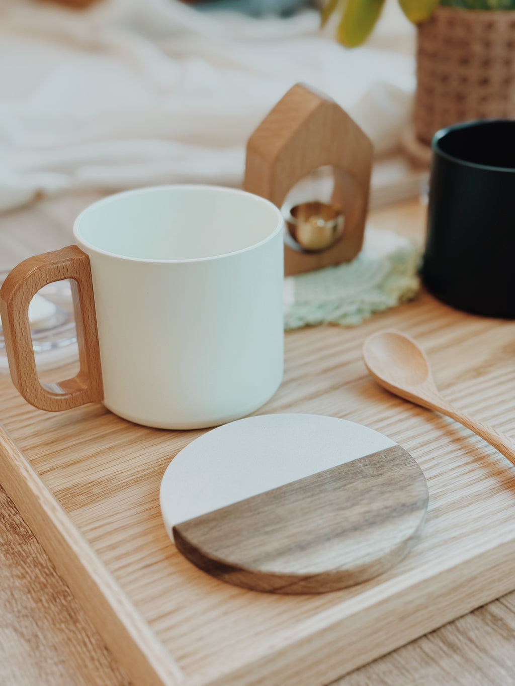 Customizable Marble Wood Coasters – Engraved Drink Coasters for Home & Gifts