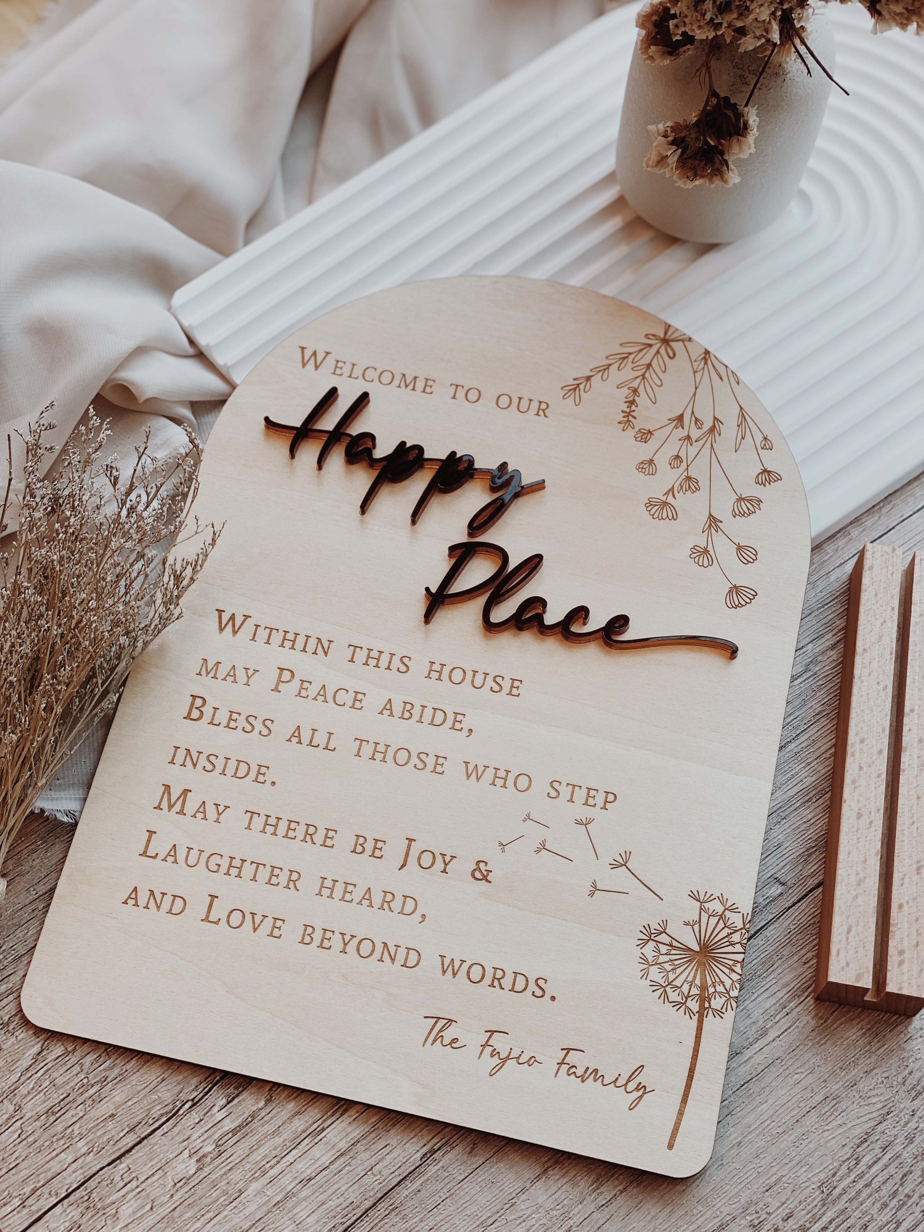 HAPPY PLACE | Welcome Plaque