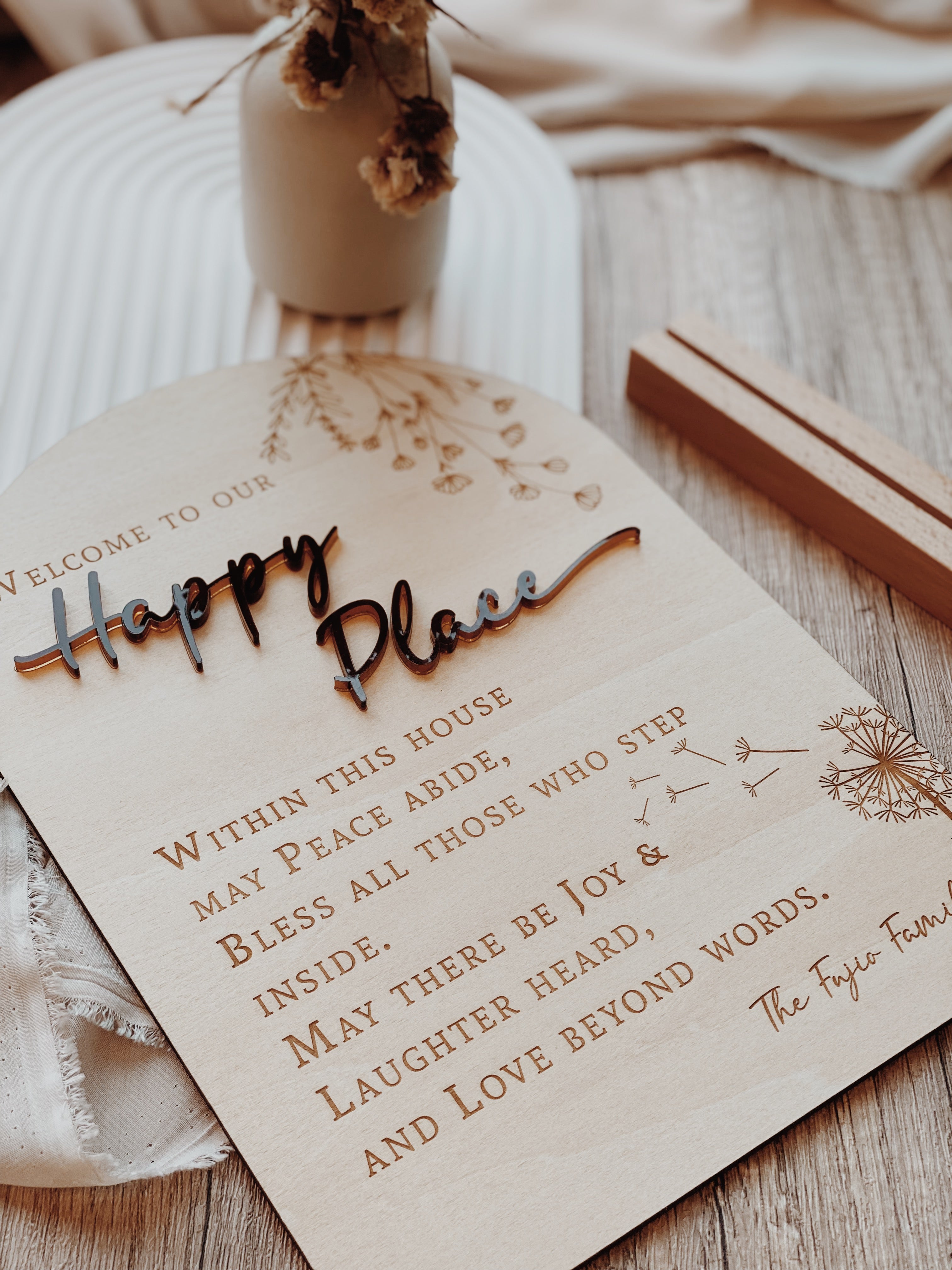 HAPPY PLACE | Welcome Plaque