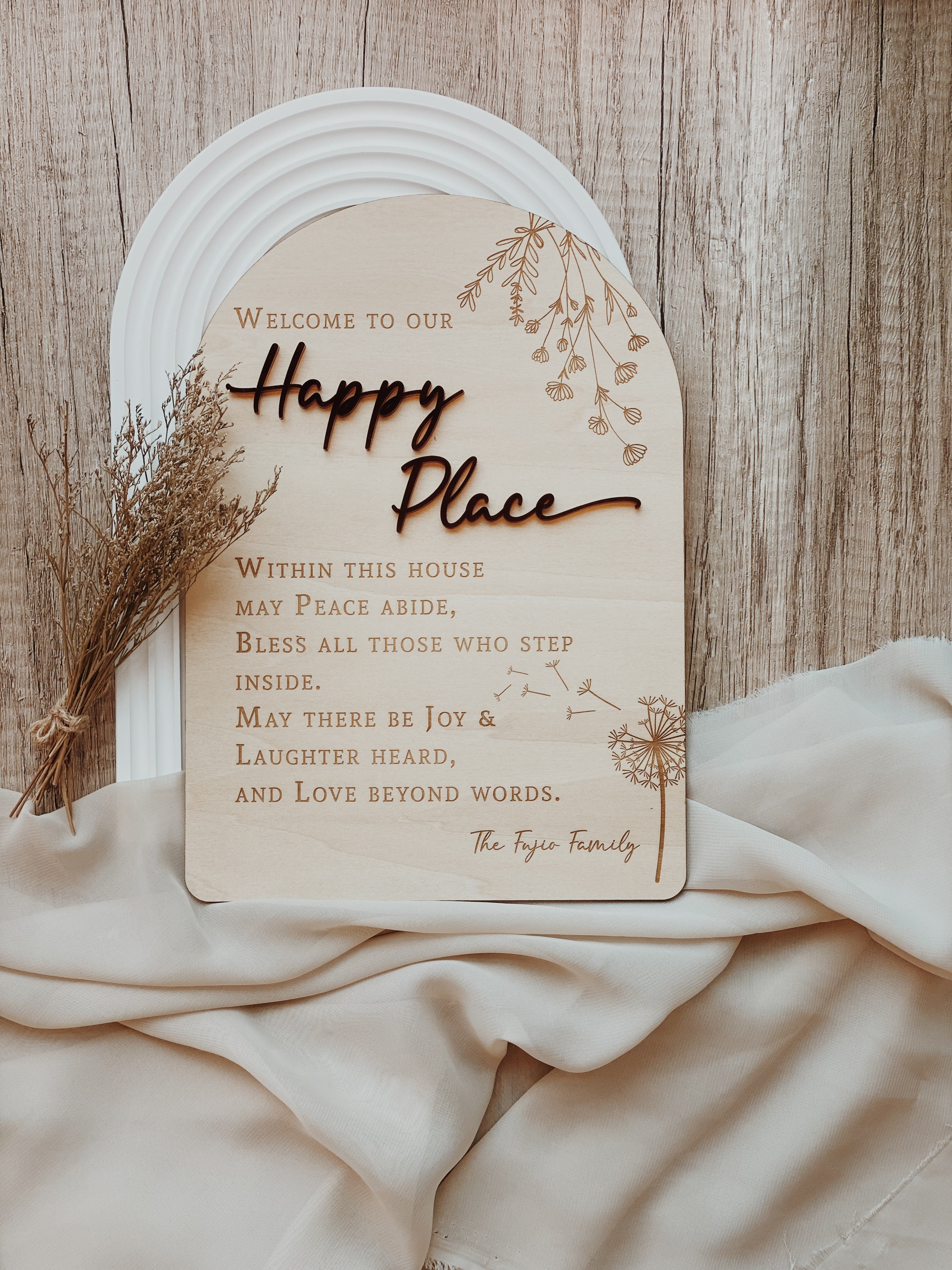 HAPPY PLACE | Welcome Plaque